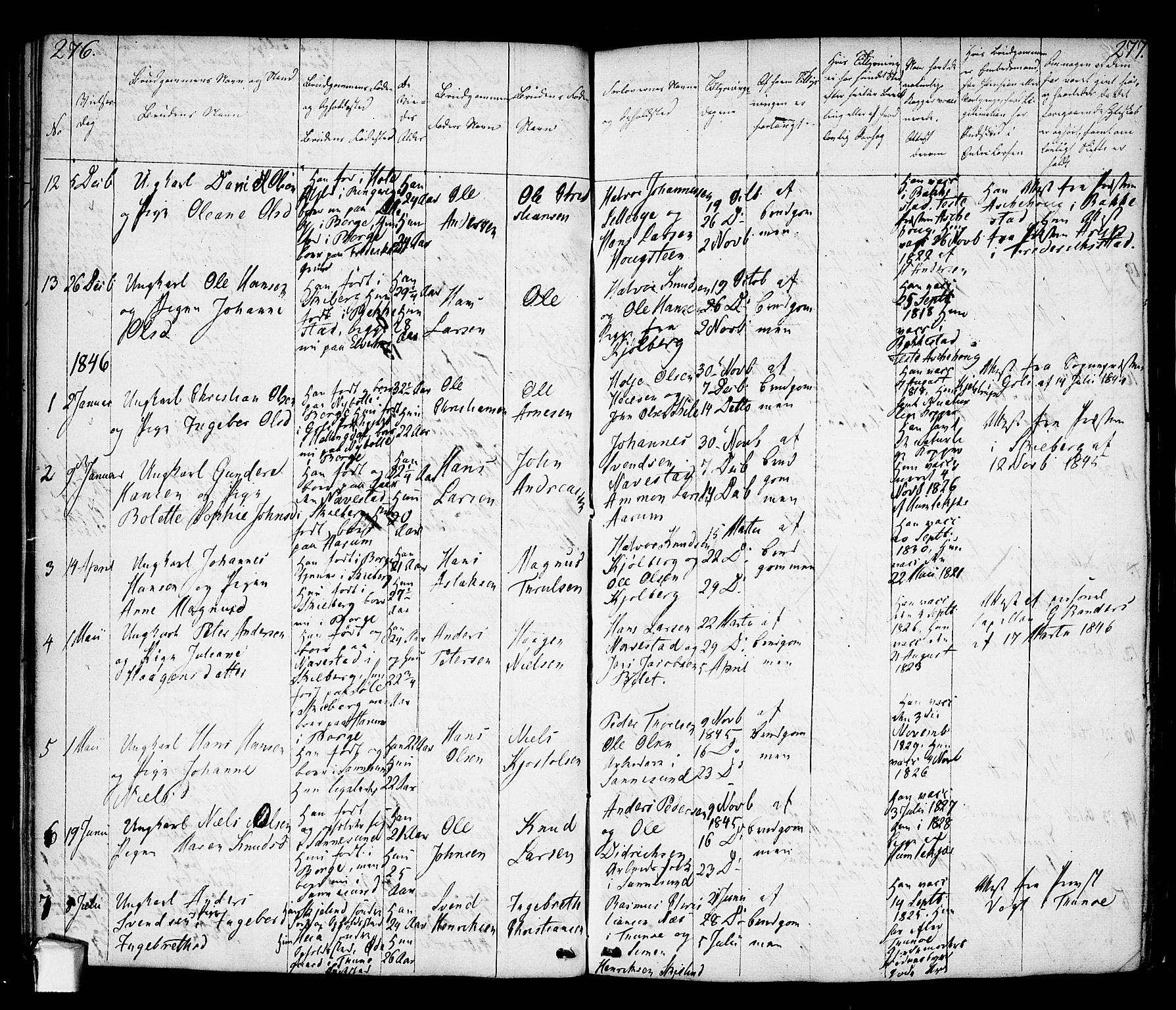 Borge prestekontor Kirkebøker, AV/SAO-A-10903/F/Fa/L0004: Parish register (official) no. I 4, 1836-1848, p. 276-277