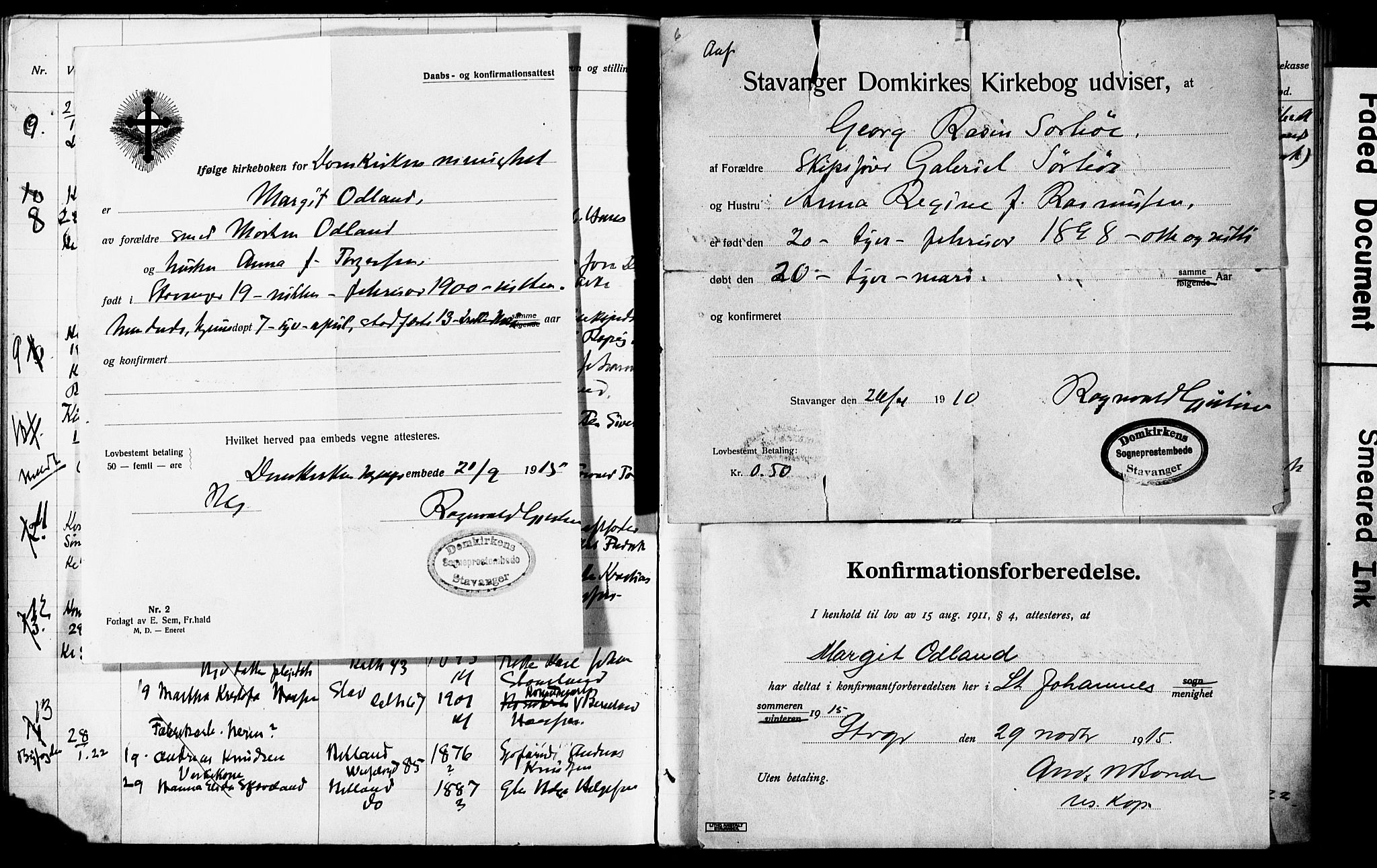 Domkirken sokneprestkontor, AV/SAST-A-101812/001/70/705BA/L0006: Banns register no. 6, 1914-1924