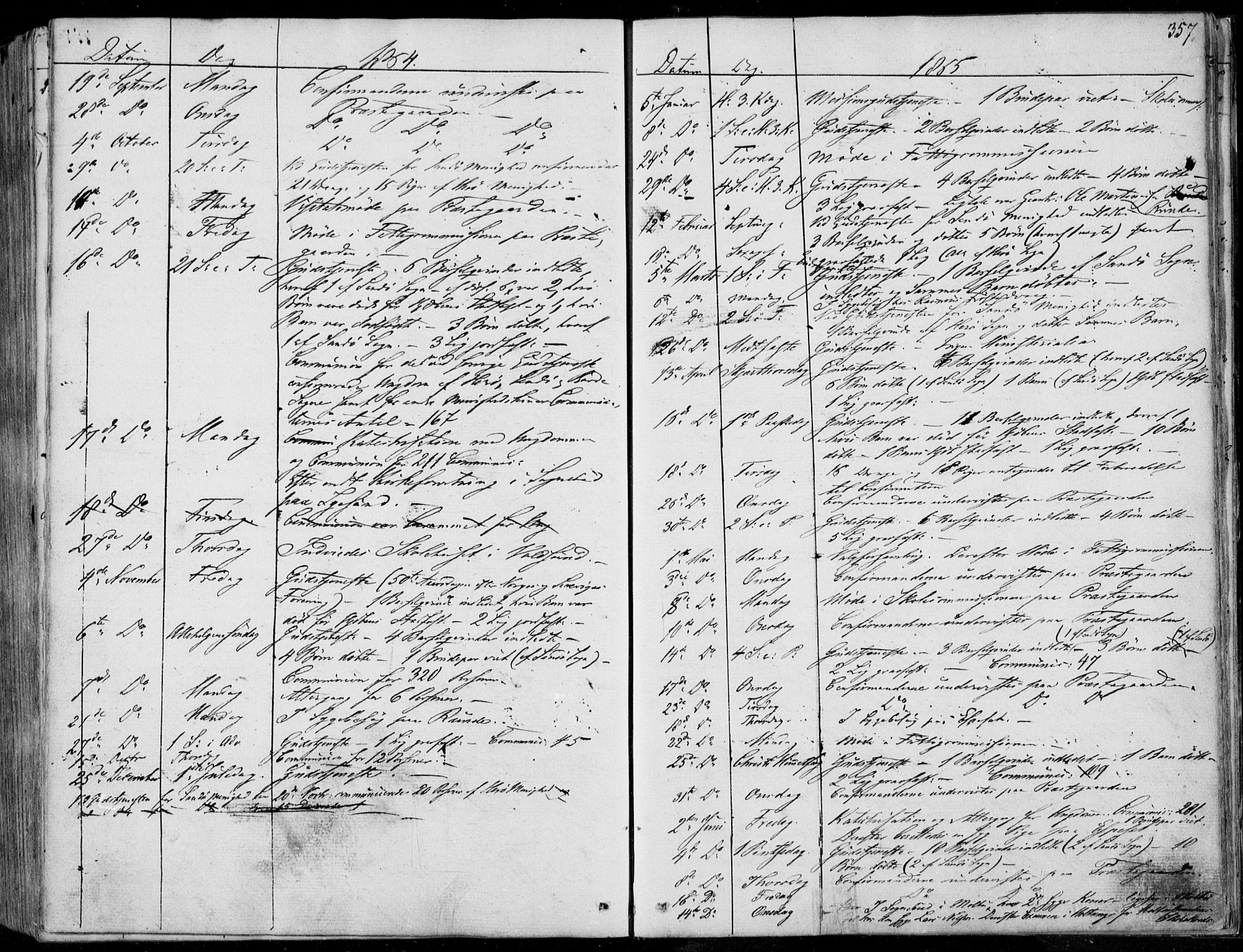 Ministerialprotokoller, klokkerbøker og fødselsregistre - Møre og Romsdal, AV/SAT-A-1454/507/L0070: Parish register (official) no. 507A05, 1842-1873, p. 357