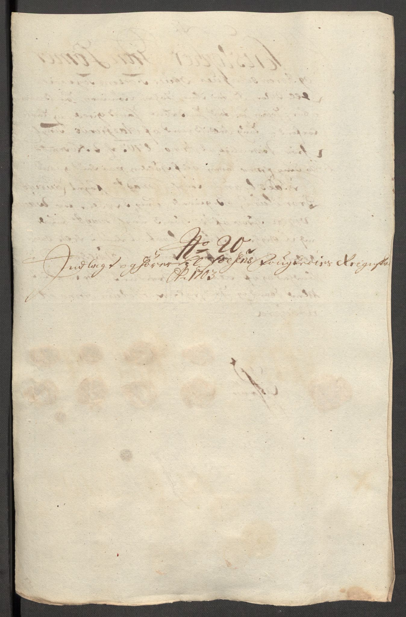 Rentekammeret inntil 1814, Reviderte regnskaper, Fogderegnskap, RA/EA-4092/R57/L3855: Fogderegnskap Fosen, 1702-1703, p. 357