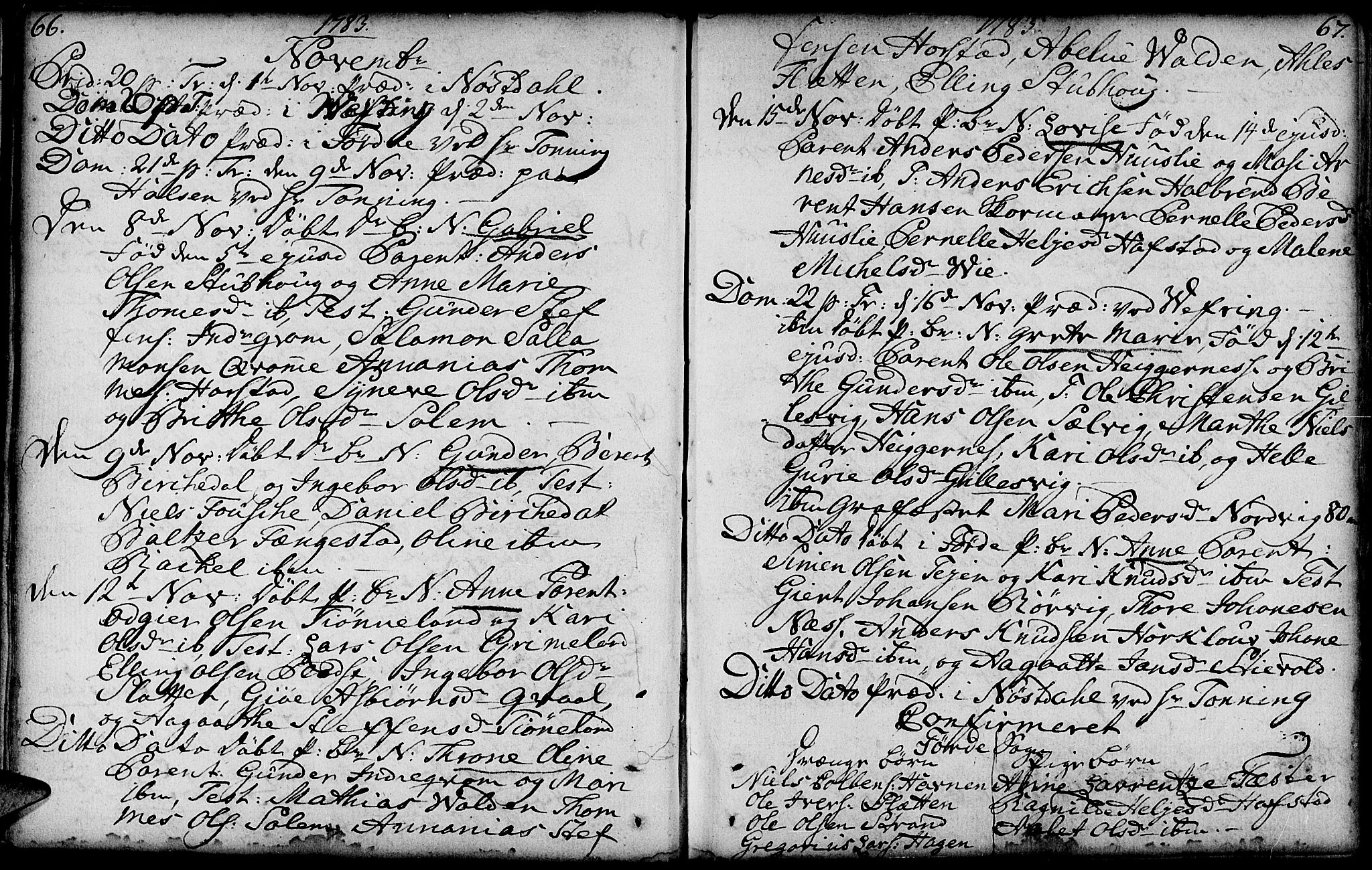 Førde sokneprestembete, SAB/A-79901/H/Haa/Haaa/L0004: Parish register (official) no. A 4, 1781-1803, p. 66-67
