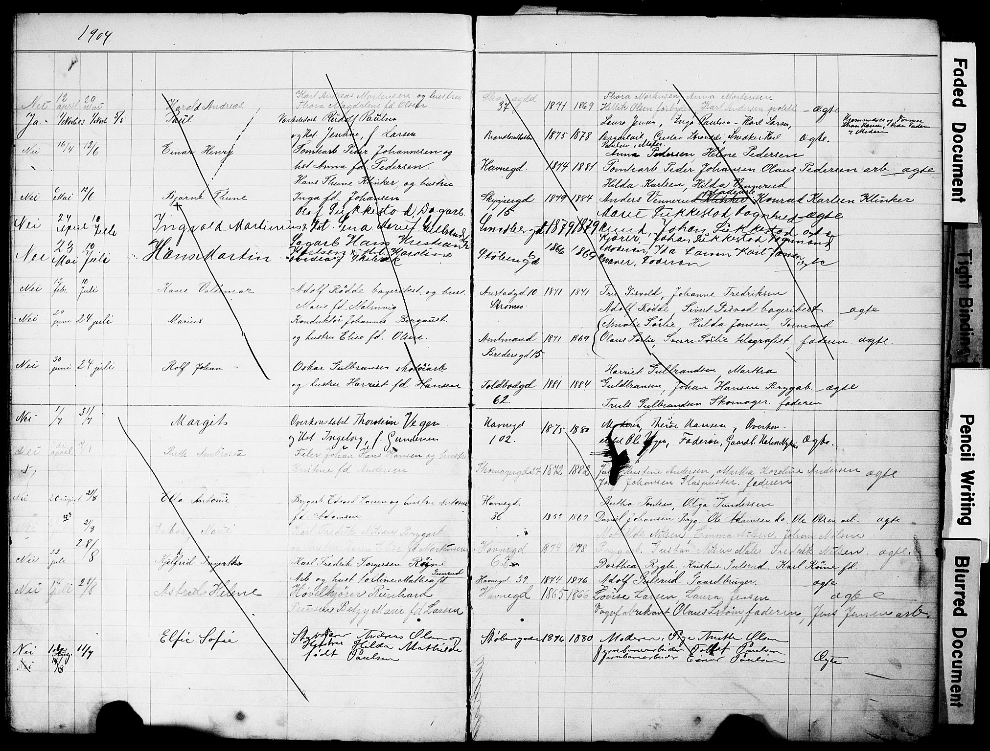 Strømsø kirkebøker, AV/SAKO-A-246/Y/Yb/L0001: Parish register draft no. II 1, 1896-1904