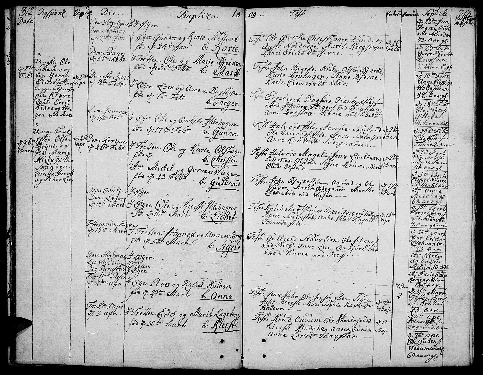Øyer prestekontor, SAH/PREST-084/H/Ha/Haa/L0003: Parish register (official) no. 3, 1784-1824, p. 312-313