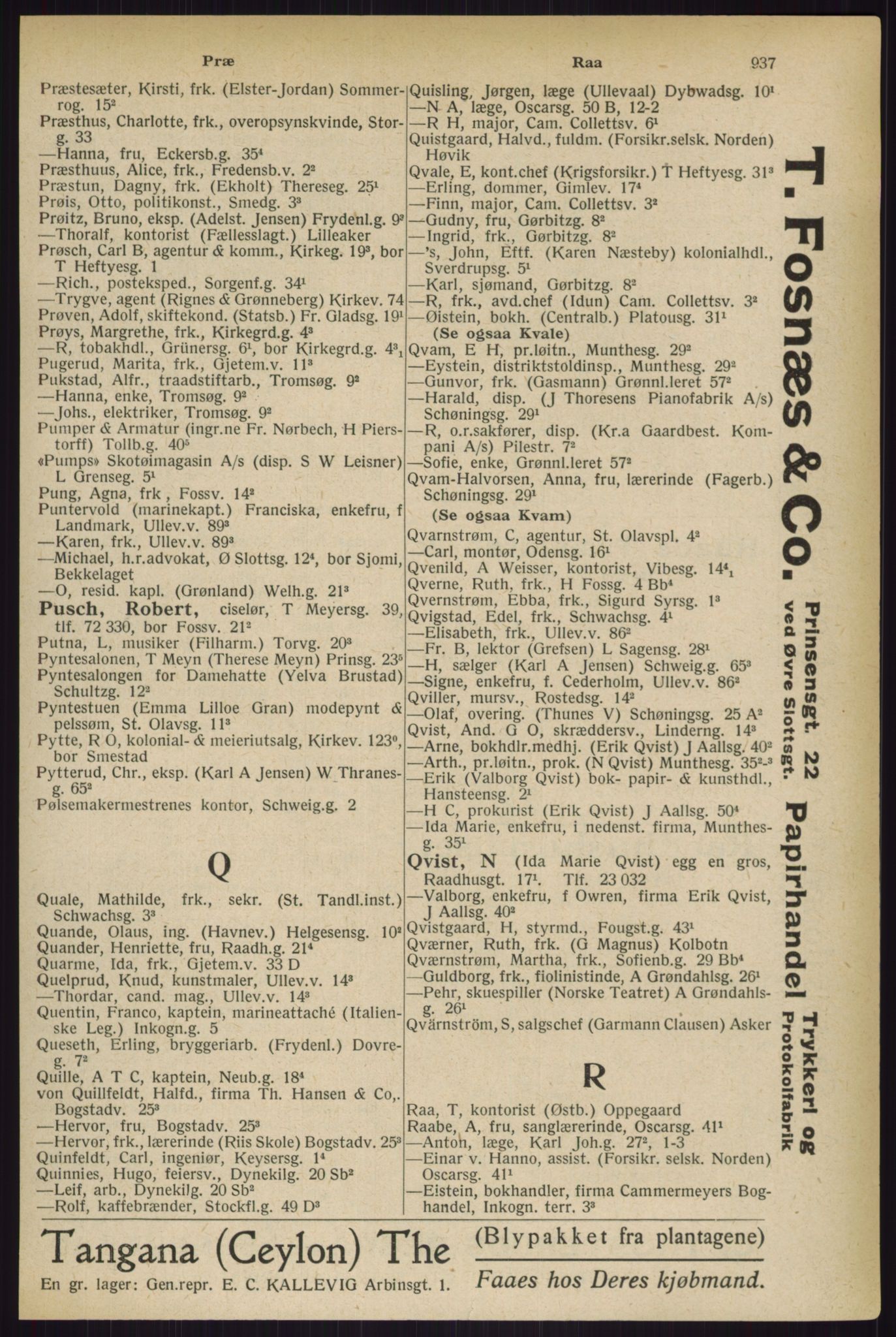 Kristiania/Oslo adressebok, PUBL/-, 1927, p. 937
