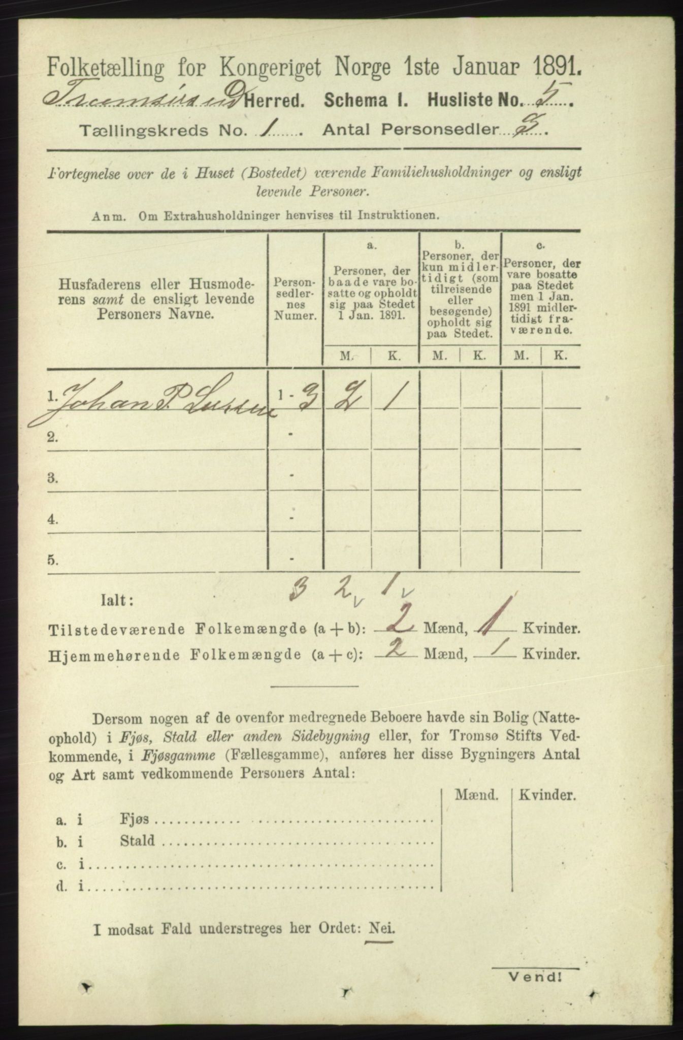 RA, 1891 census for 1934 Tromsøysund, 1891, p. 27