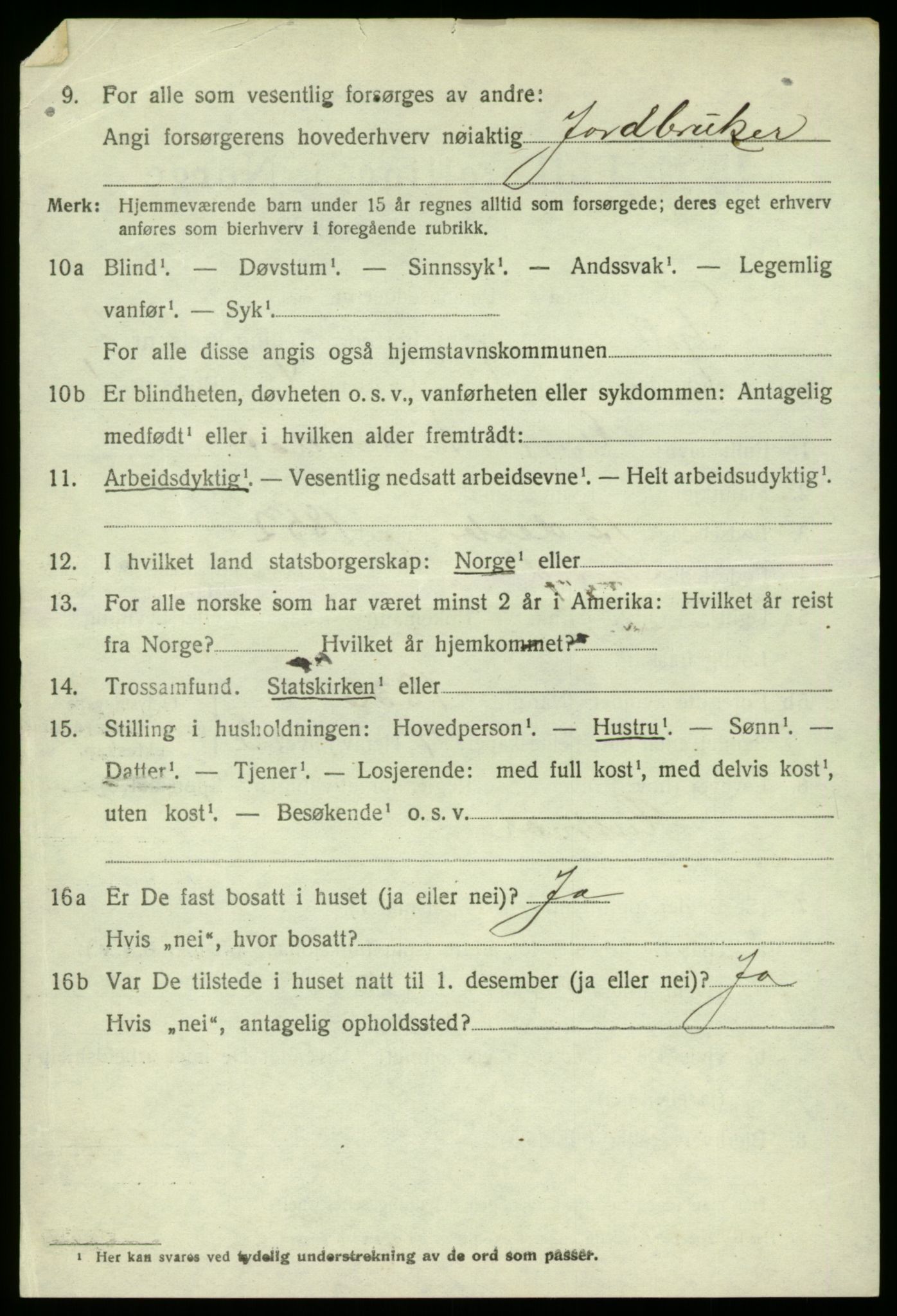 SAB, 1920 census for Fjell, 1920, p. 2255