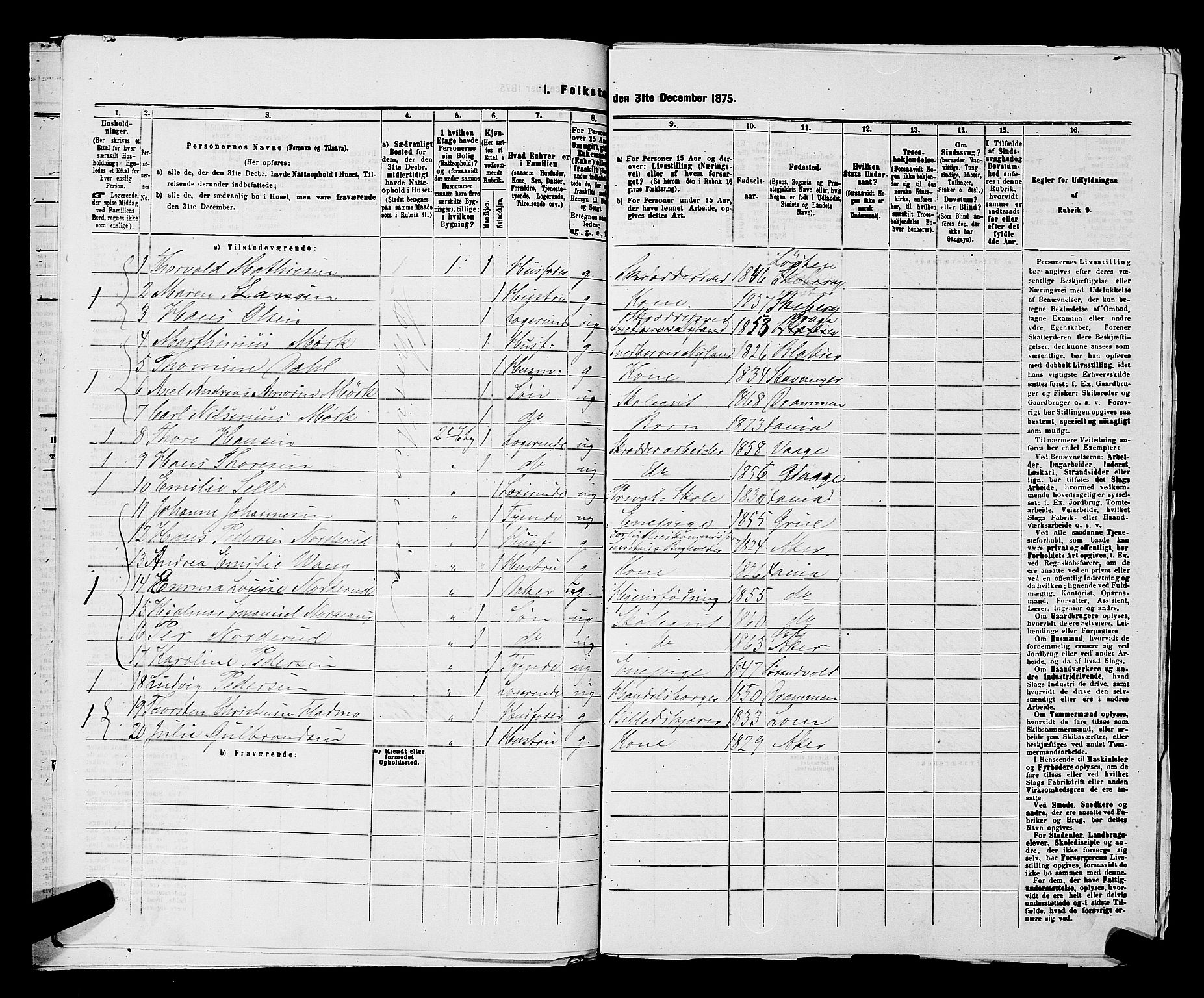 RA, 1875 census for 0301 Kristiania, 1875, p. 2755