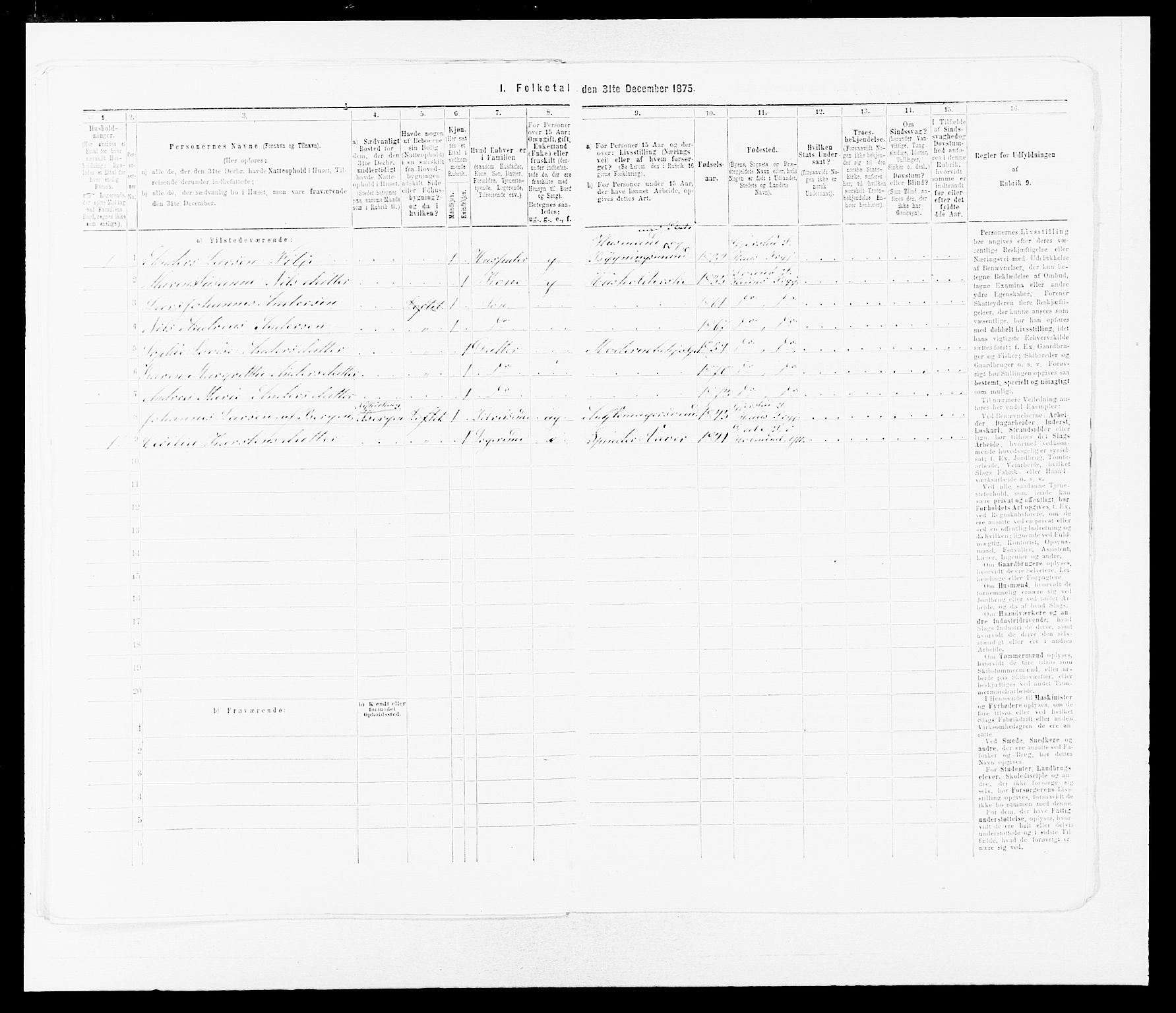 SAB, 1875 census for 1437L Kinn/Kinn og Svanøy, 1875, p. 1190