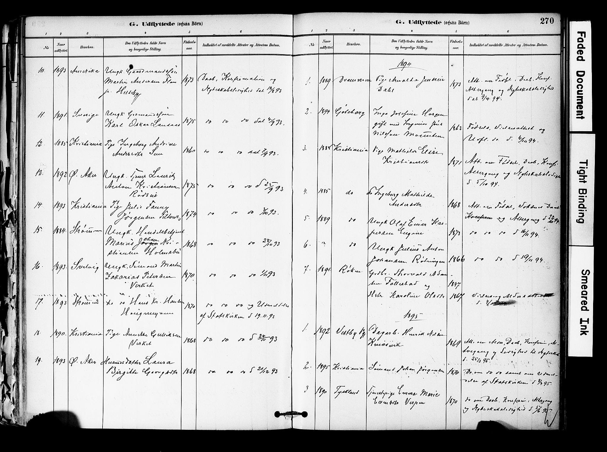 Hurum kirkebøker, SAKO/A-229/F/Fa/L0014: Parish register (official) no. 14, 1882-1895, p. 270