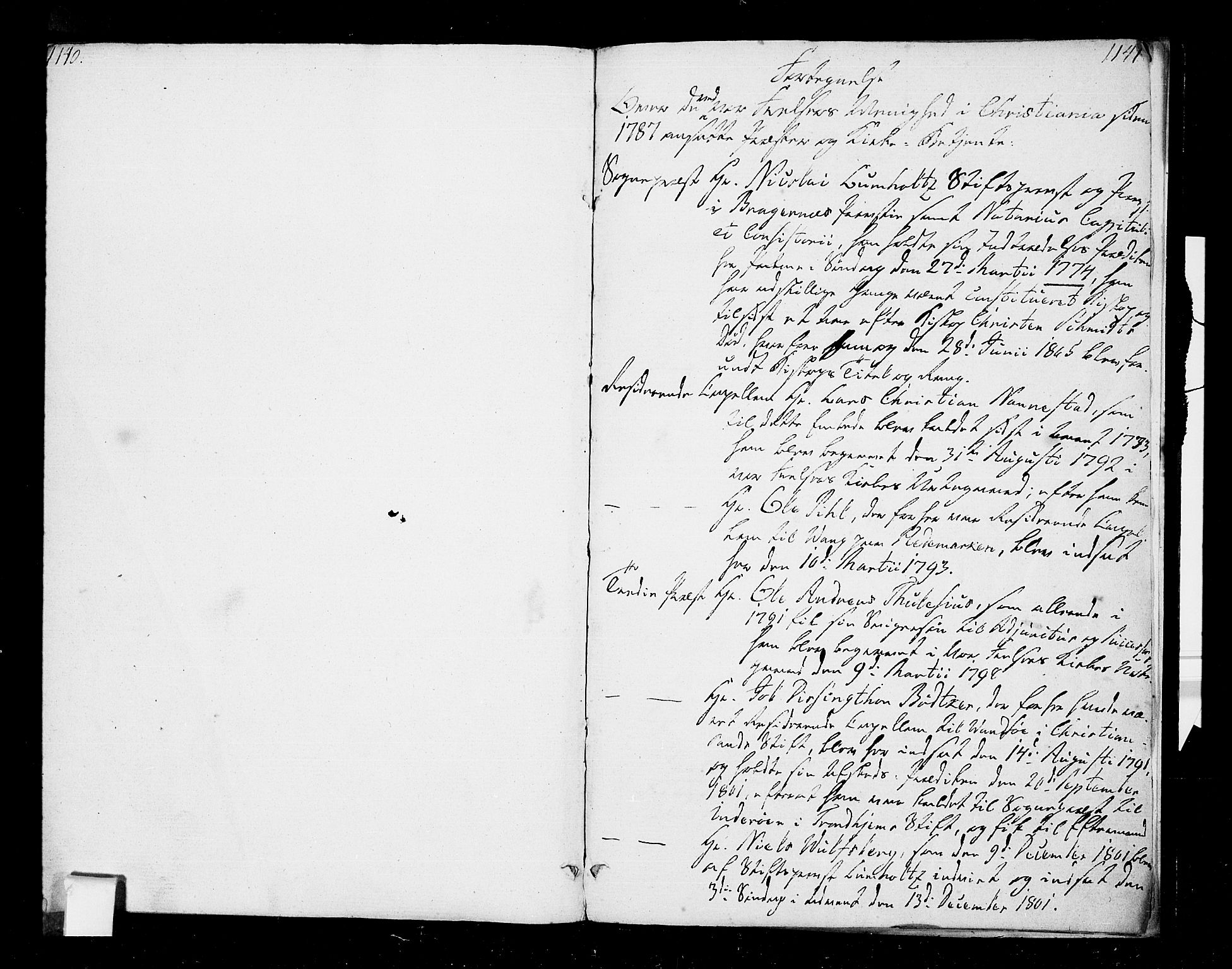Oslo domkirke Kirkebøker, SAO/A-10752/F/Fa/L0005: Parish register (official) no. 5, 1787-1806, p. 1140-1141