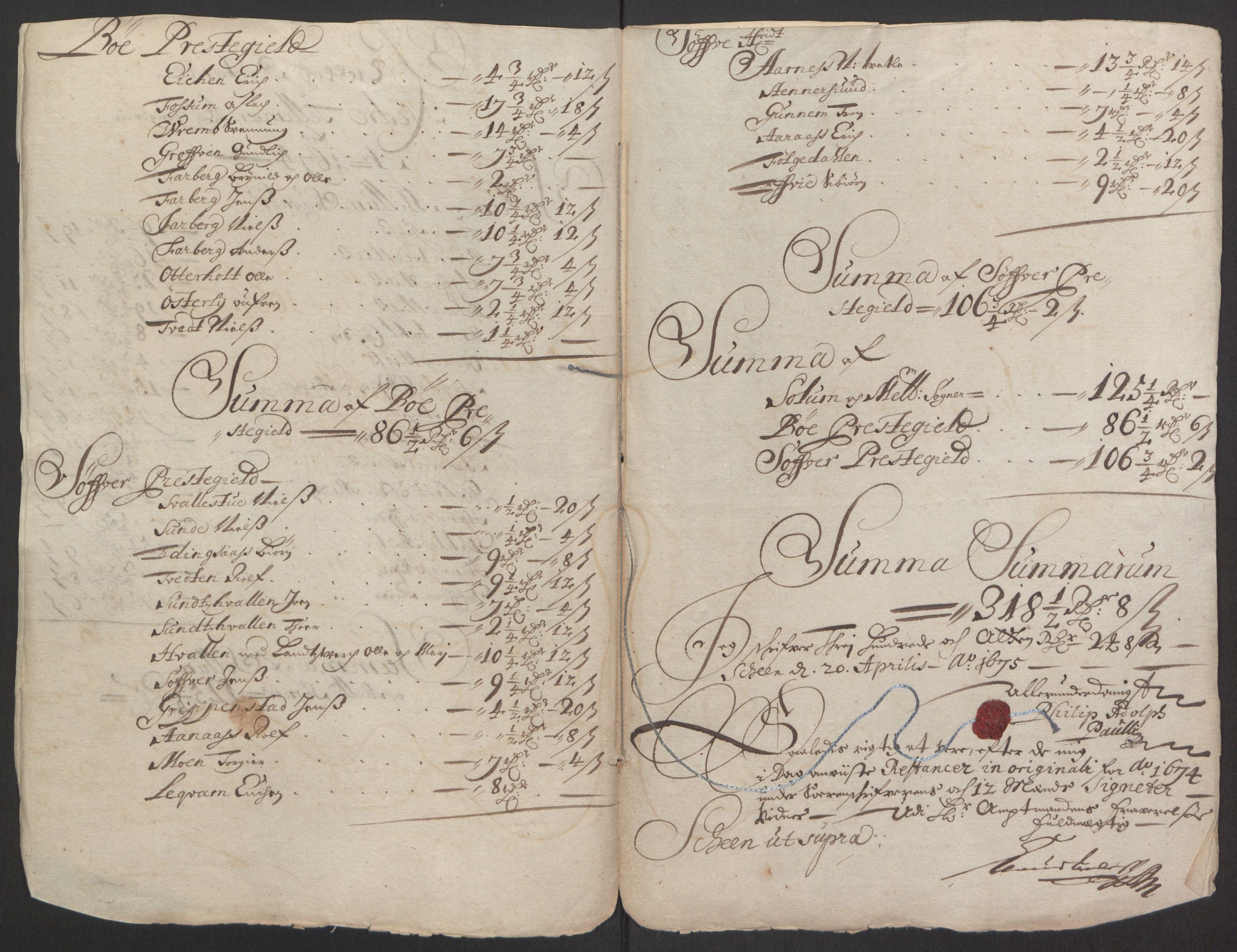 Rentekammeret inntil 1814, Reviderte regnskaper, Fogderegnskap, RA/EA-4092/R35/L2061: Fogderegnskap Øvre og Nedre Telemark, 1673-1674, p. 202