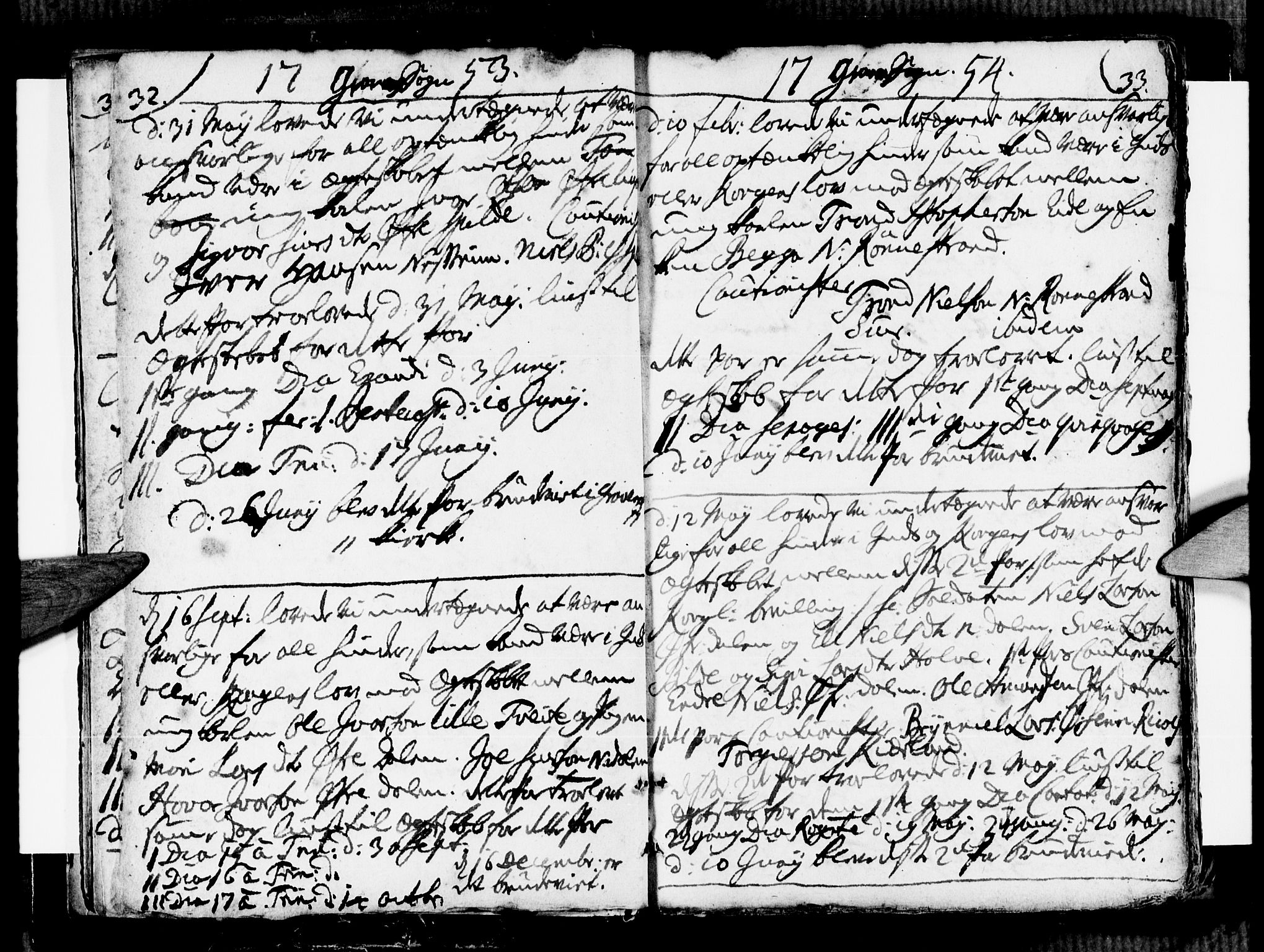 Ulvik sokneprestembete, AV/SAB-A-78801/H/Haa: Parish register (official) no. A 9, 1743-1792, p. 32-33