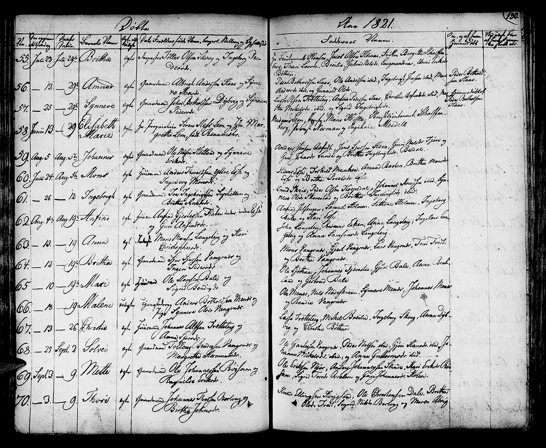 Leikanger sokneprestembete, AV/SAB-A-81001/H/Haa/Haaa/L0006: Parish register (official) no. A 6, 1810-1838, p. 130