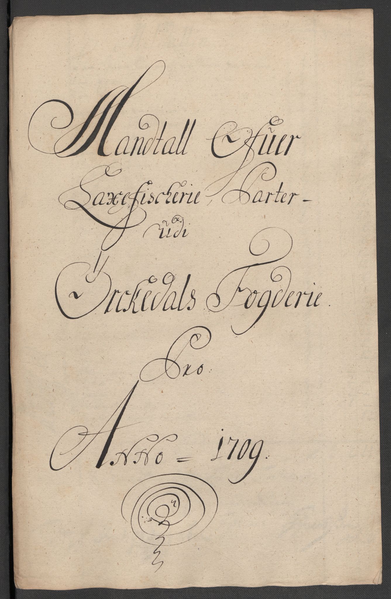 Rentekammeret inntil 1814, Reviderte regnskaper, Fogderegnskap, AV/RA-EA-4092/R60/L3959: Fogderegnskap Orkdal og Gauldal, 1709, p. 162