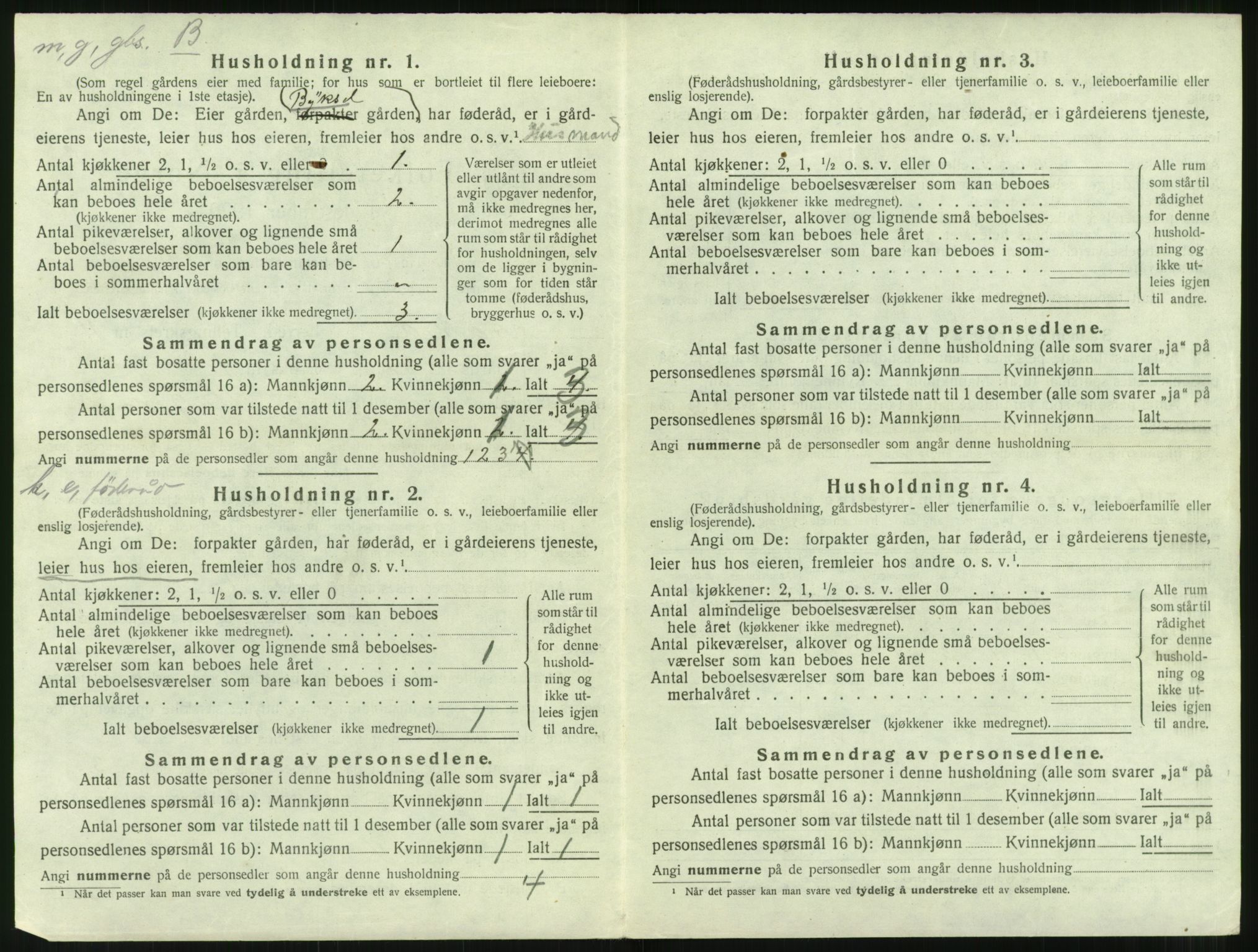 SAT, 1920 census for Aukra, 1920, p. 732