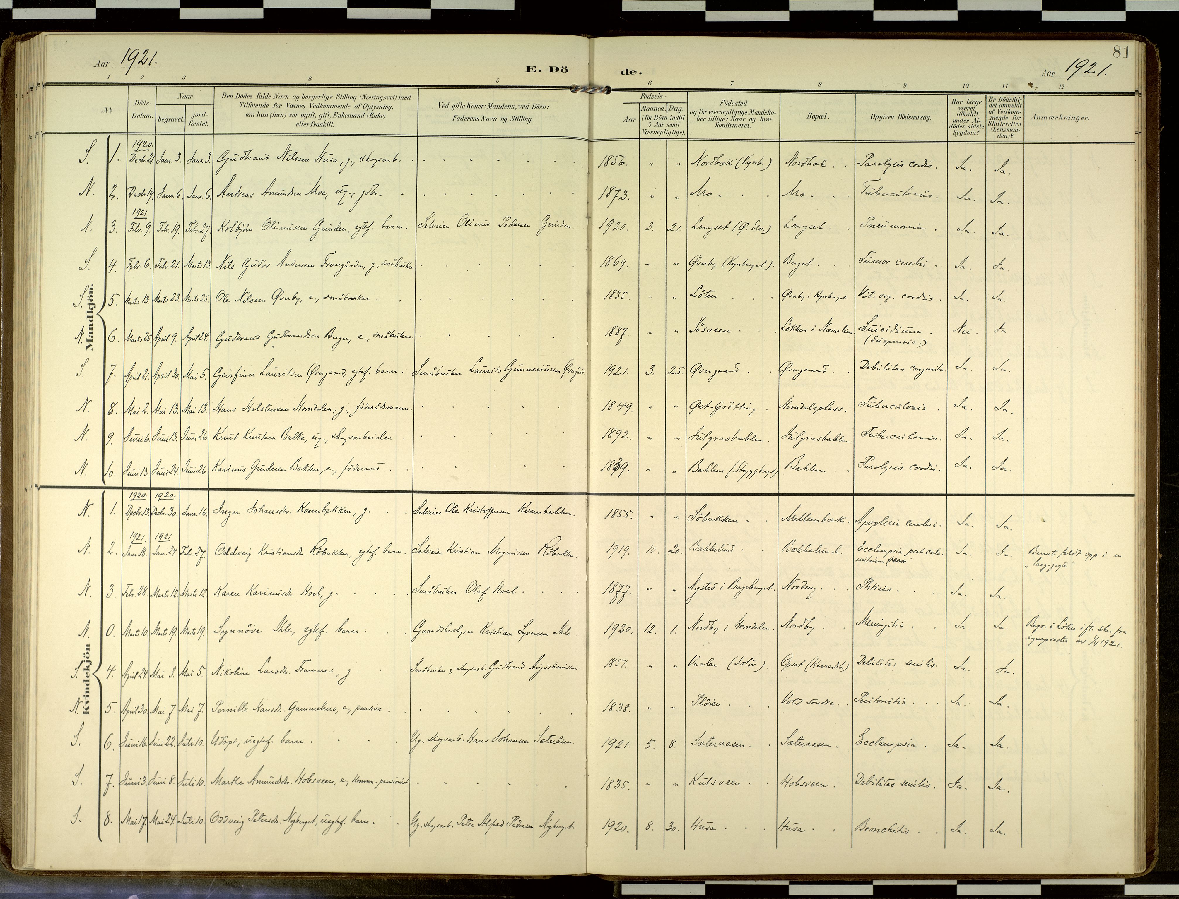 Elverum prestekontor, AV/SAH-PREST-044/H/Ha/Haa/L0019: Parish register (official) no. 19, 1903-1926, p. 81