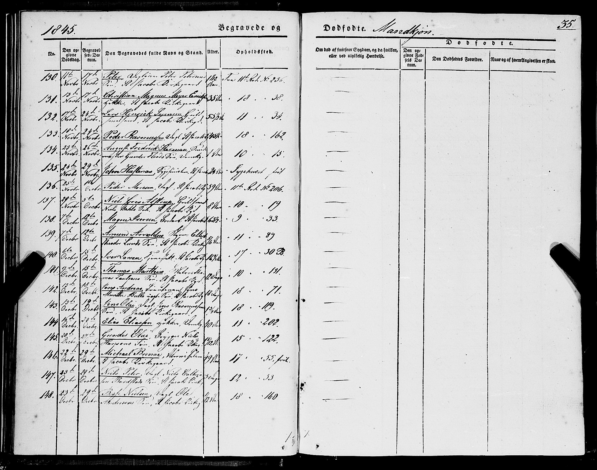 Domkirken sokneprestembete, AV/SAB-A-74801/H/Haa/L0040: Parish register (official) no. E 1, 1841-1853, p. 35