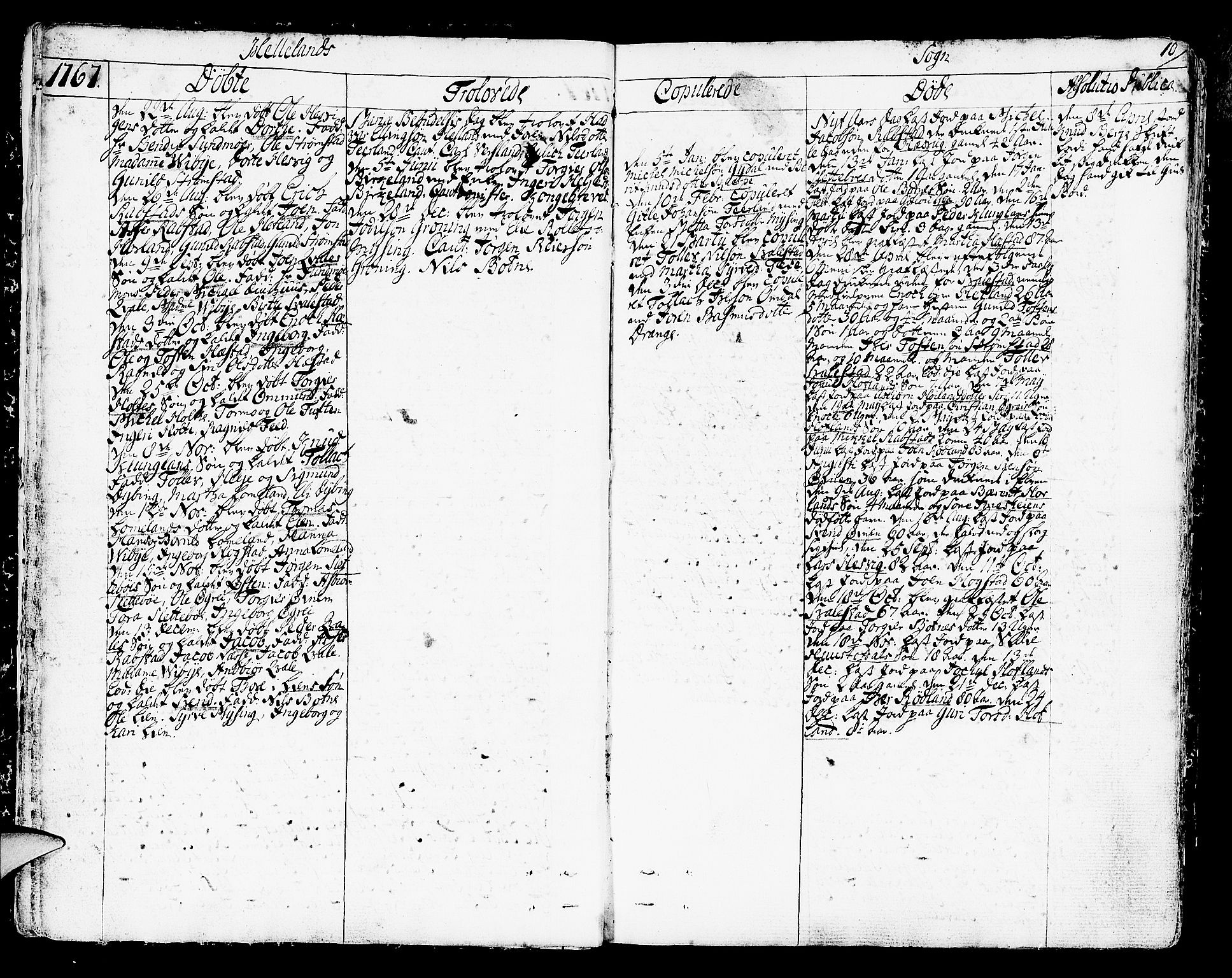 Helleland sokneprestkontor, AV/SAST-A-101810: Parish register (official) no. A 2 /1, 1762-1791, p. 10