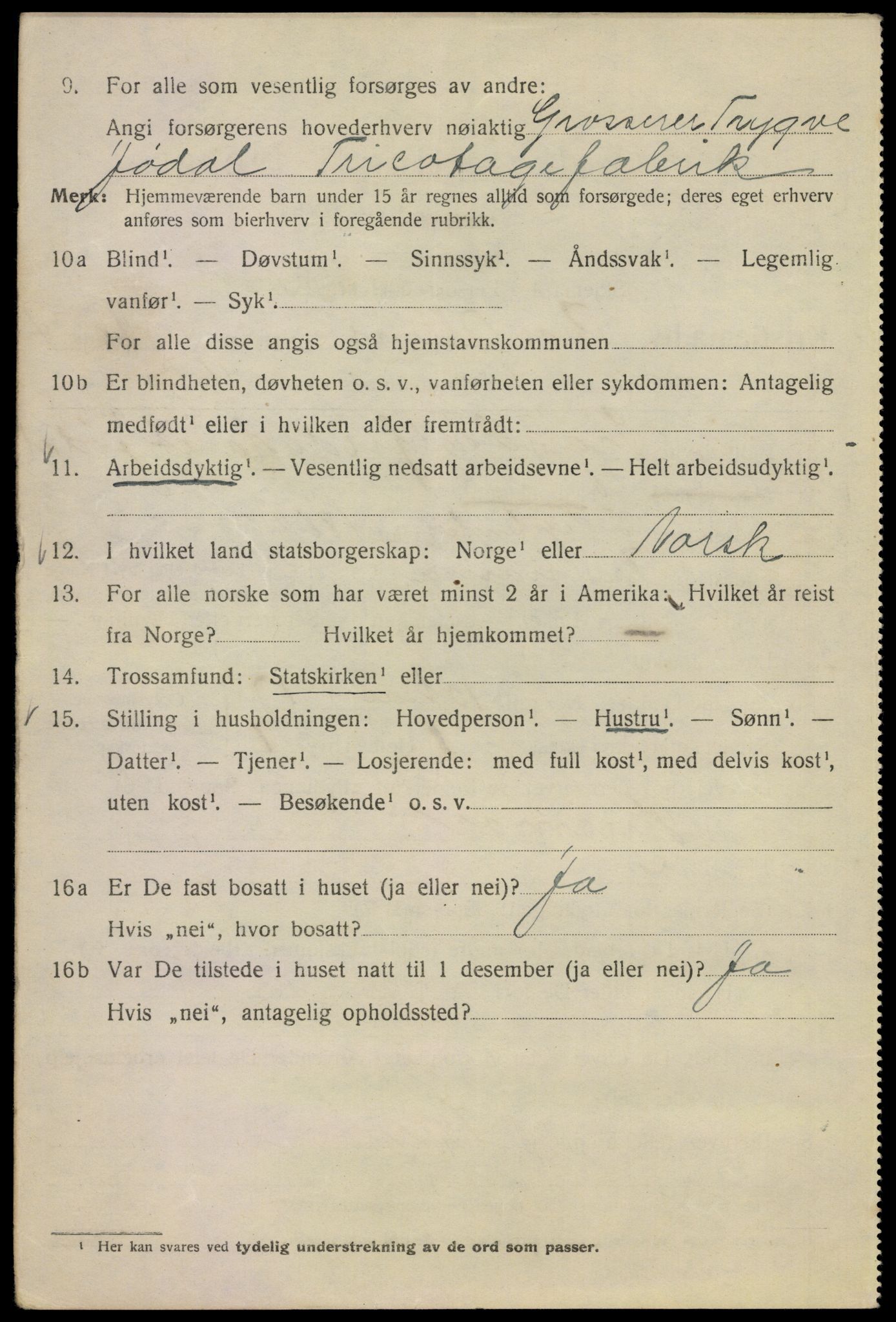 SAO, 1920 census for Kristiania, 1920, p. 574184