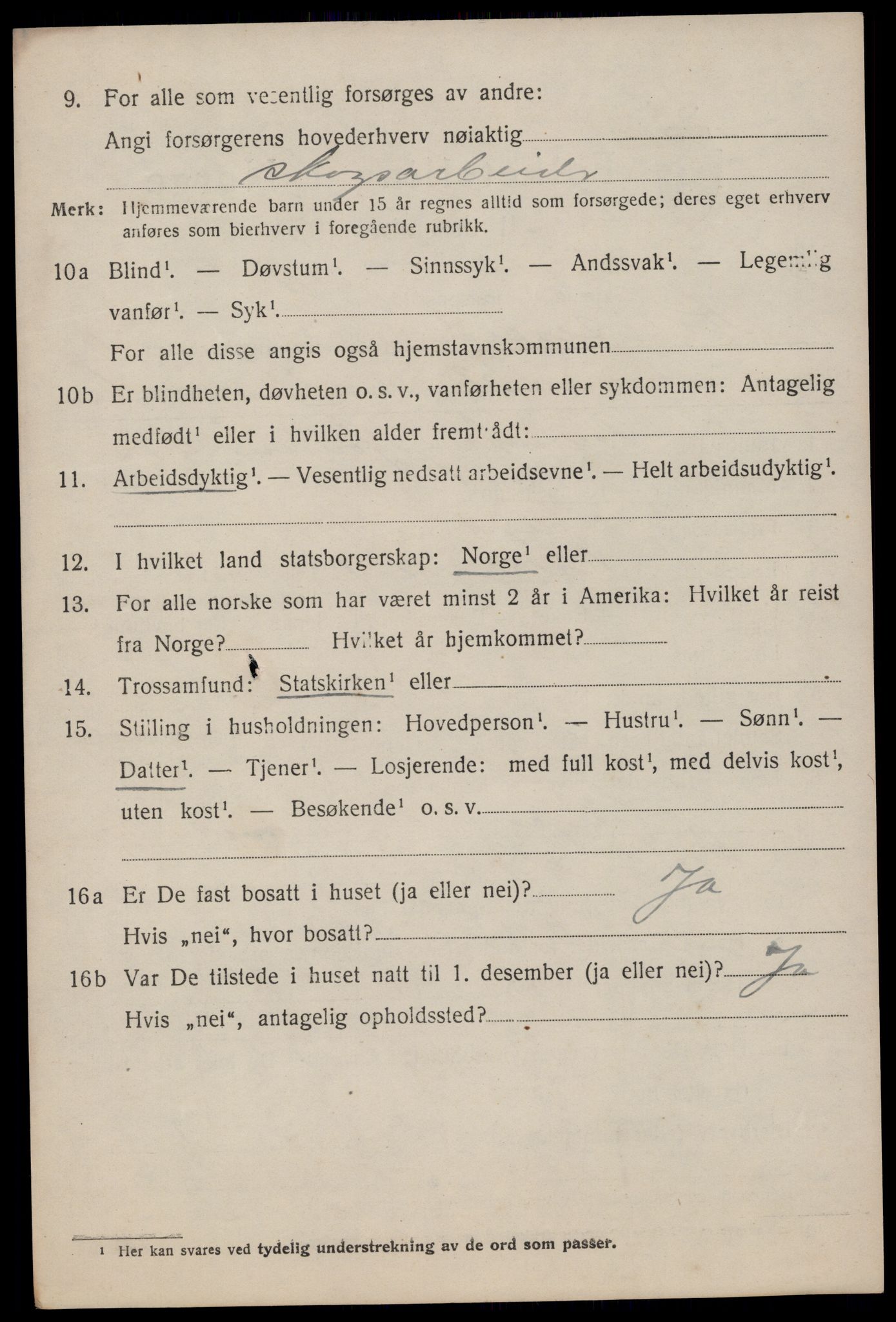 SAKO, 1920 census for Kviteseid, 1920, p. 2074