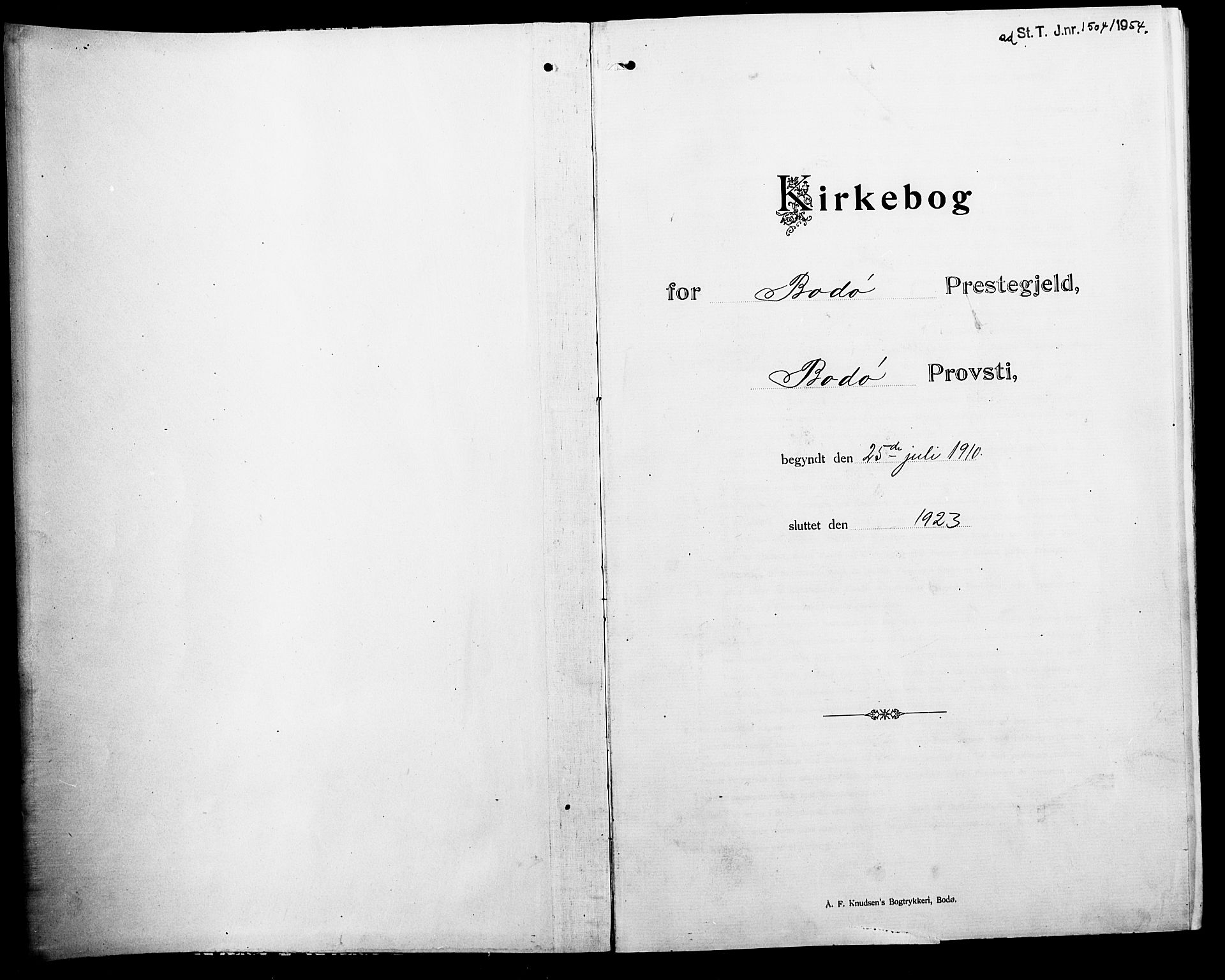 Ministerialprotokoller, klokkerbøker og fødselsregistre - Nordland, SAT/A-1459/801/L0035: Parish register (copy) no. 801C10, 1910-1923