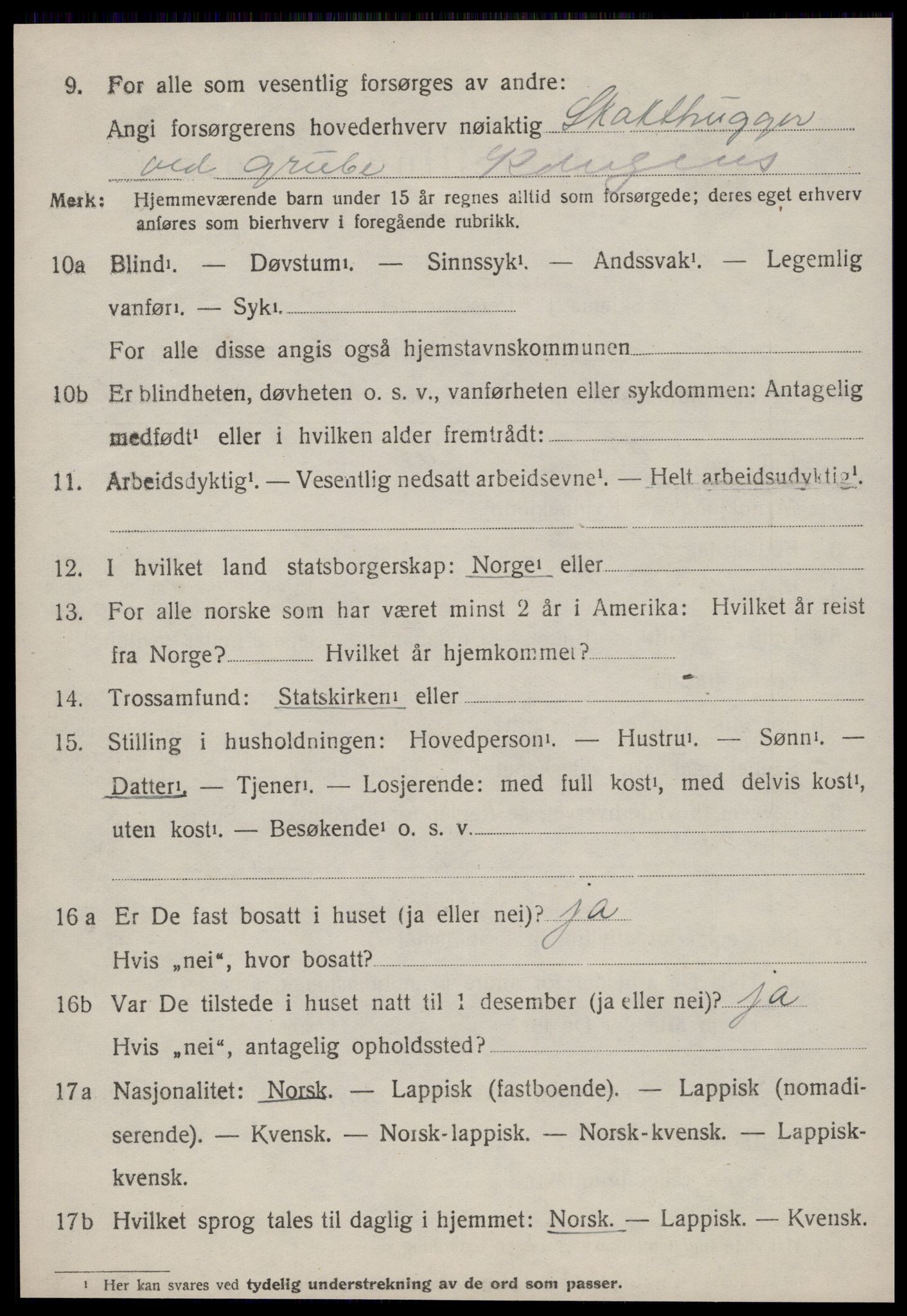 SAT, 1920 census for Røros, 1920, p. 7709