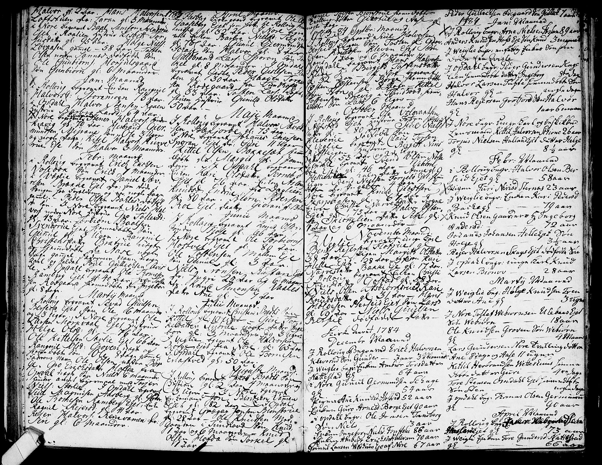 Rollag kirkebøker, SAKO/A-240/F/Fa/L0004: Parish register (official) no. I 4, 1778-1792, p. 74