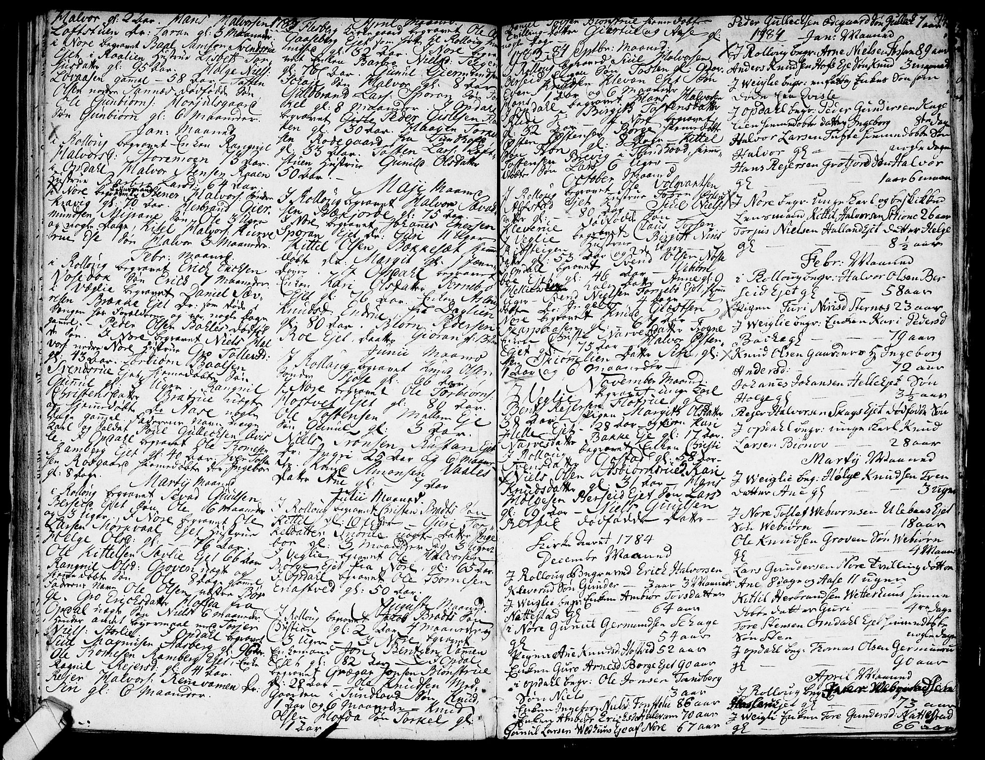 Rollag kirkebøker, AV/SAKO-A-240/F/Fa/L0004: Parish register (official) no. I 4, 1778-1792, p. 74