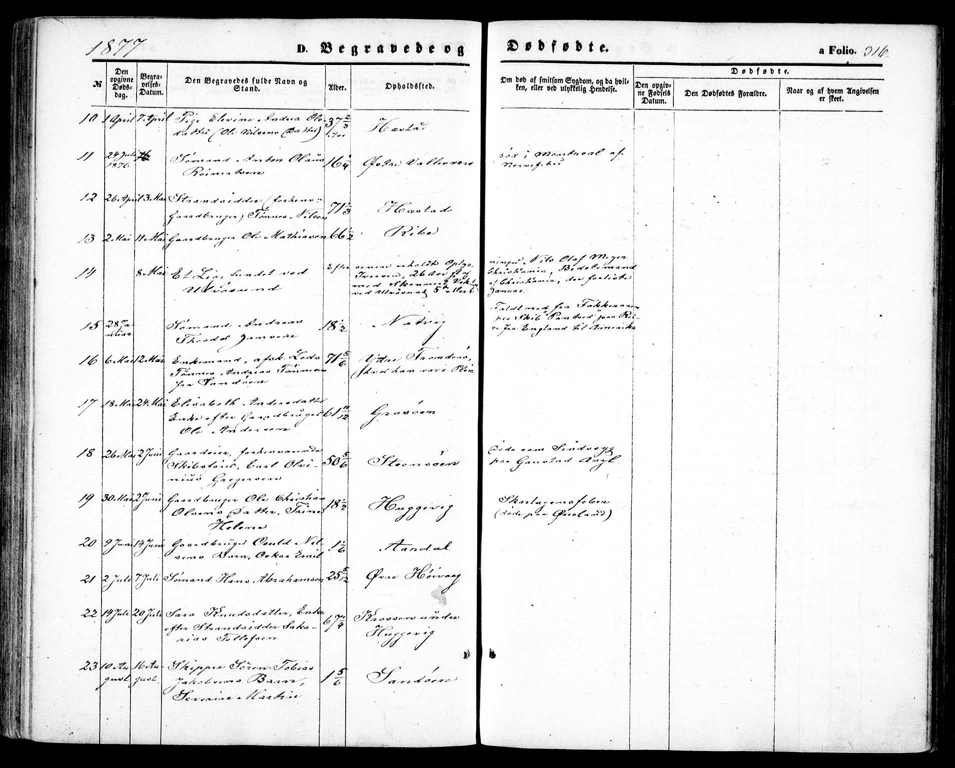 Høvåg sokneprestkontor, SAK/1111-0025/F/Fa/L0004: Parish register (official) no. A 4, 1859-1877, p. 316