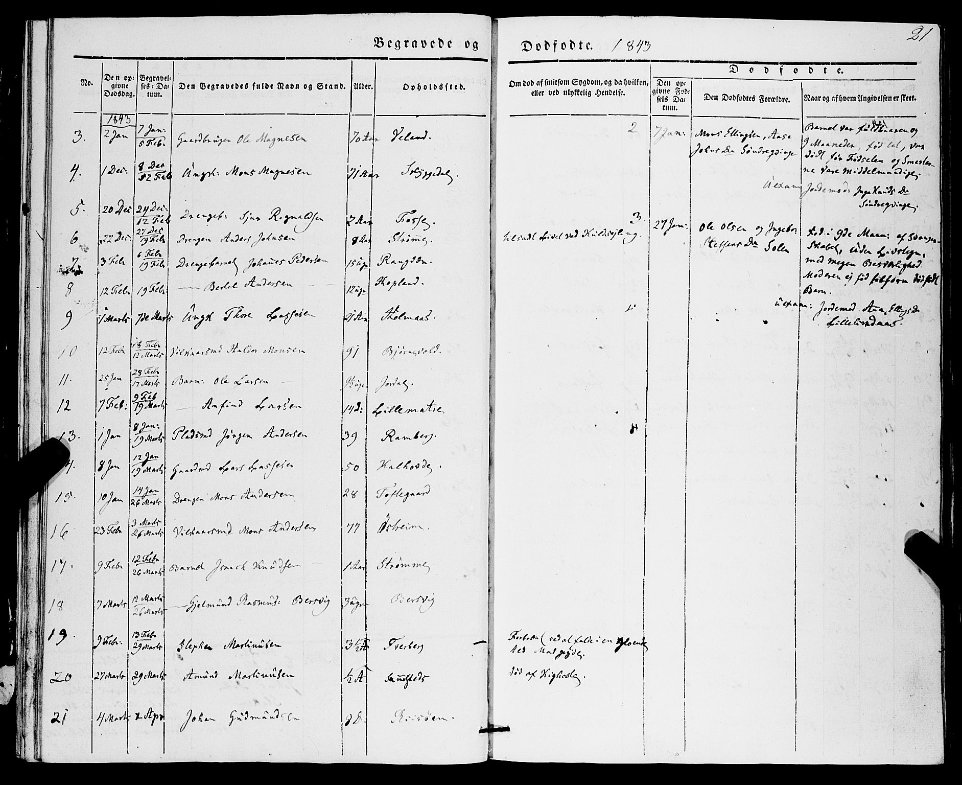 Lindås Sokneprestembete, SAB/A-76701/H/Haa: Parish register (official) no. A 14, 1835-1847, p. 21
