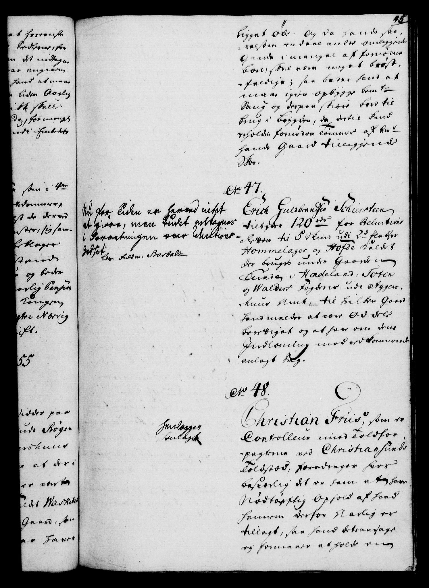 Rentekammeret, Kammerkanselliet, RA/EA-3111/G/Gh/Gha/L0033: Norsk ekstraktmemorialprotokoll (merket RK 53.78), 1755-1756, p. 45