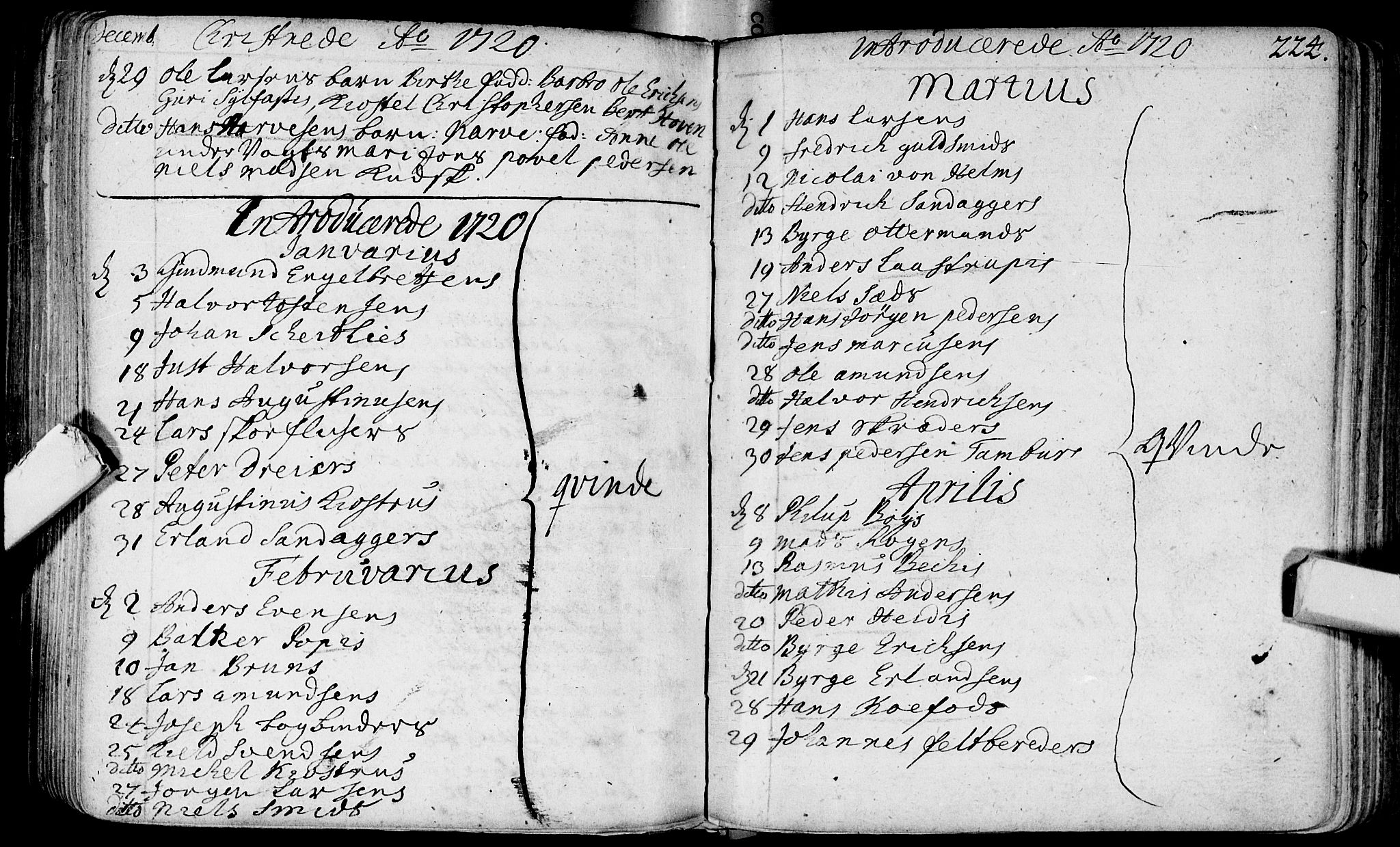 Bragernes kirkebøker, SAKO/A-6/F/Fa/L0003: Parish register (official) no. I 3, 1706-1734, p. 224