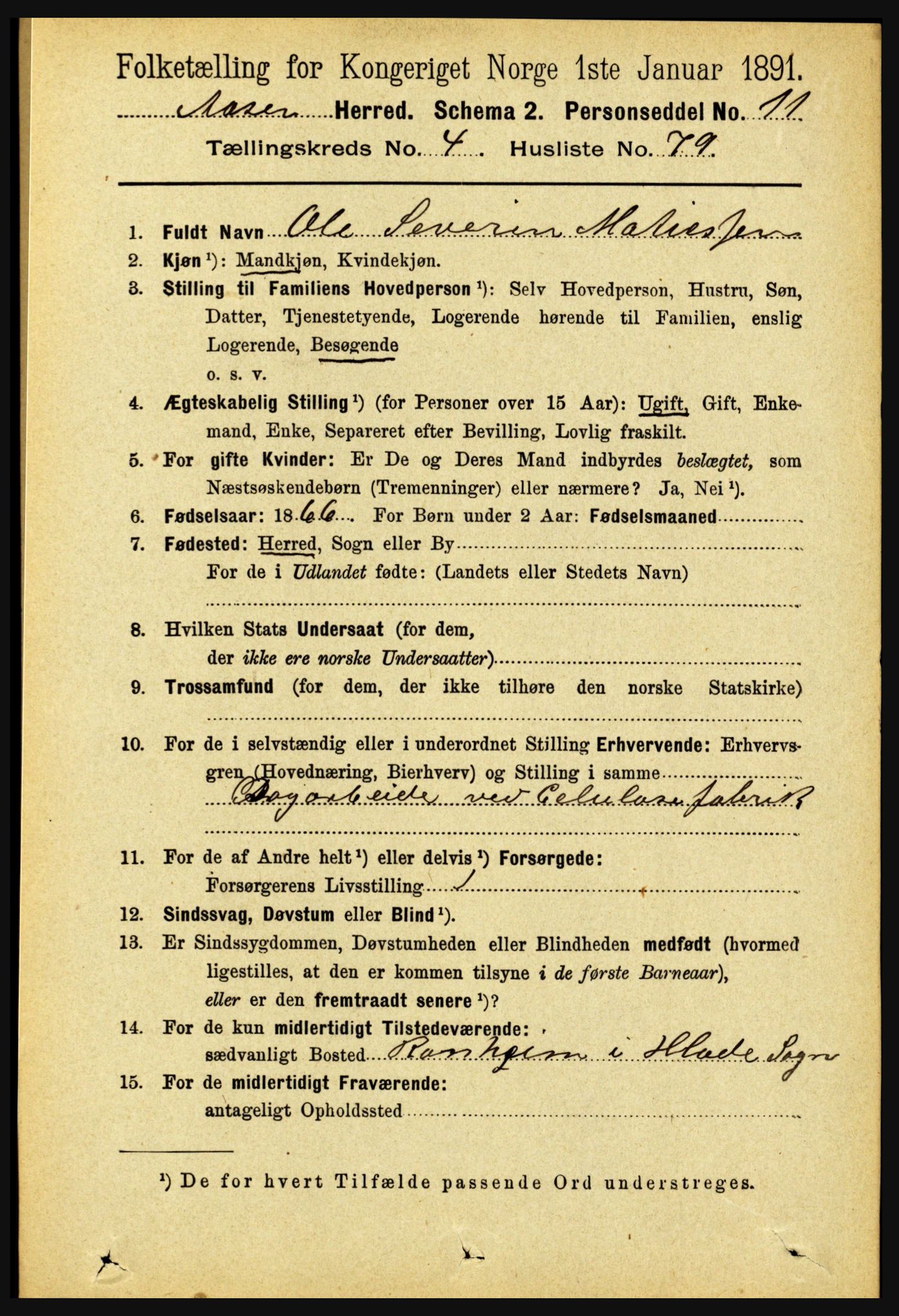 RA, 1891 census for 1716 Åsen, 1891, p. 1902