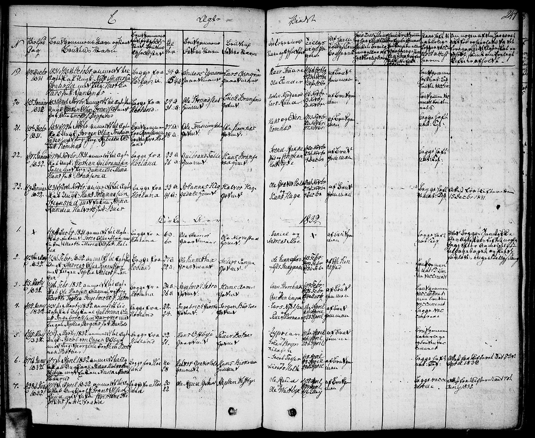 Høland prestekontor Kirkebøker, AV/SAO-A-10346a/F/Fa/L0008: Parish register (official) no. I 8, 1827-1845, p. 247