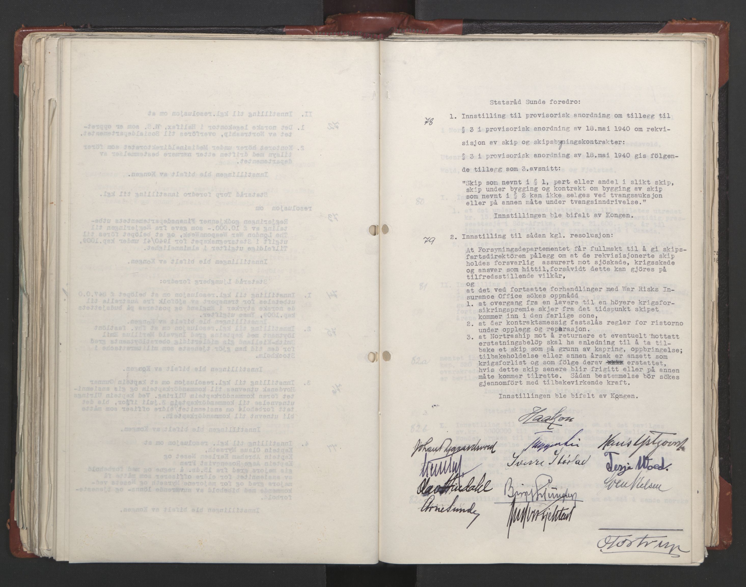 Statsrådssekretariatet, AV/RA-S-1001/A/Ac/L0122: Kgl. res. (9/4) 17/4 1940 -18/12 1942, 1940-1942, p. 185