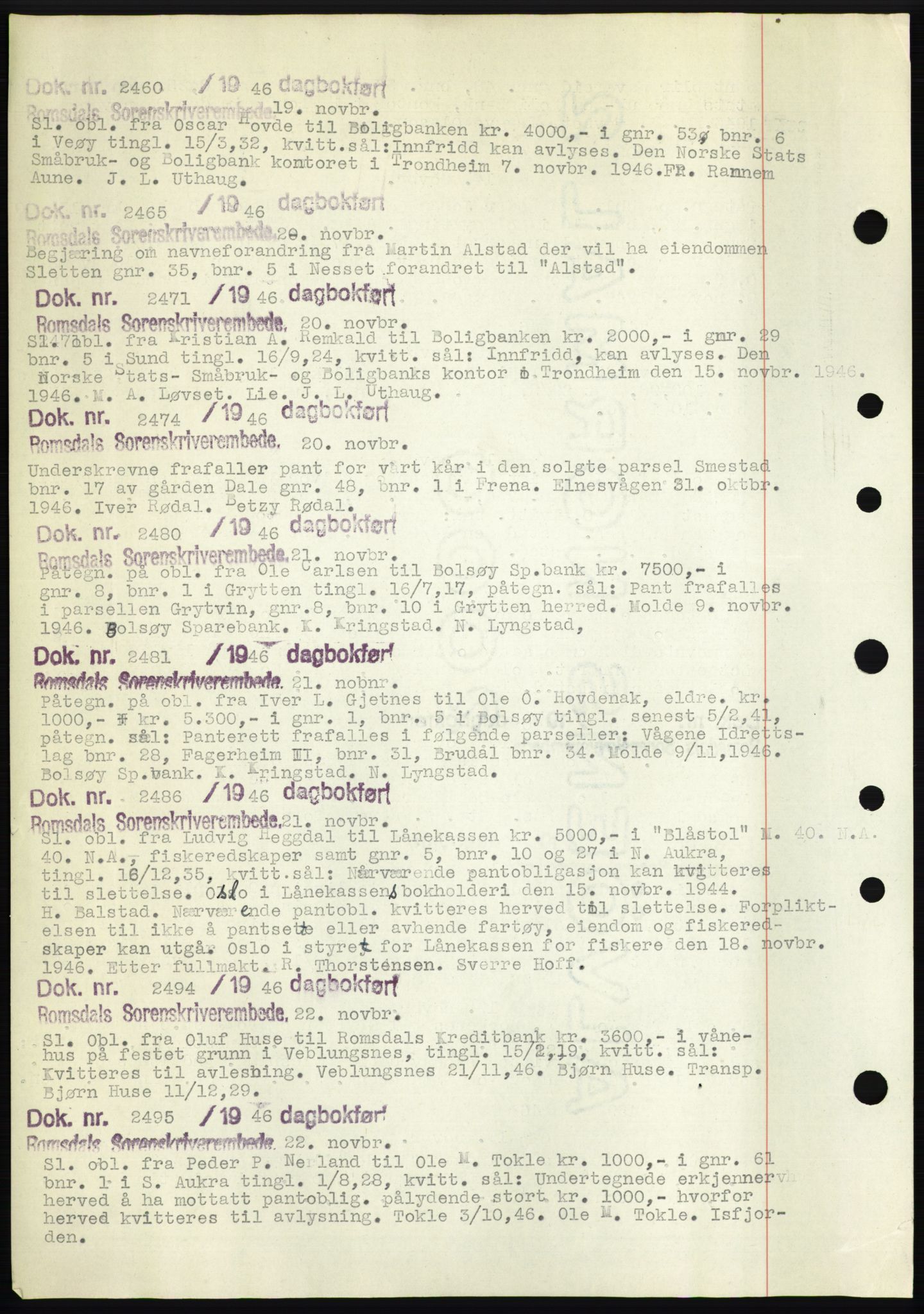 Romsdal sorenskriveri, AV/SAT-A-4149/1/2/2C: Mortgage book no. C1b, 1946-1949, Deed date: 19.11.1946