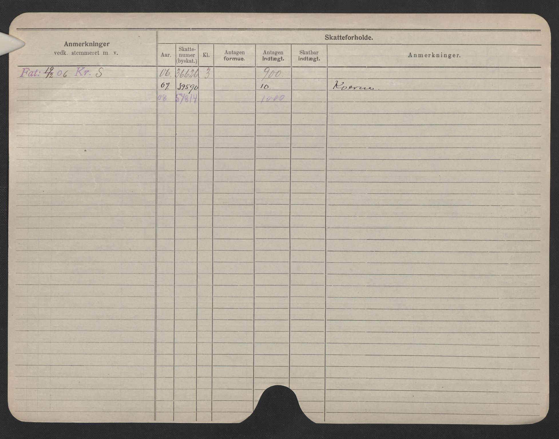 Oslo folkeregister, Registerkort, AV/SAO-A-11715/F/Fa/Fac/L0006: Menn, 1906-1914, p. 599b