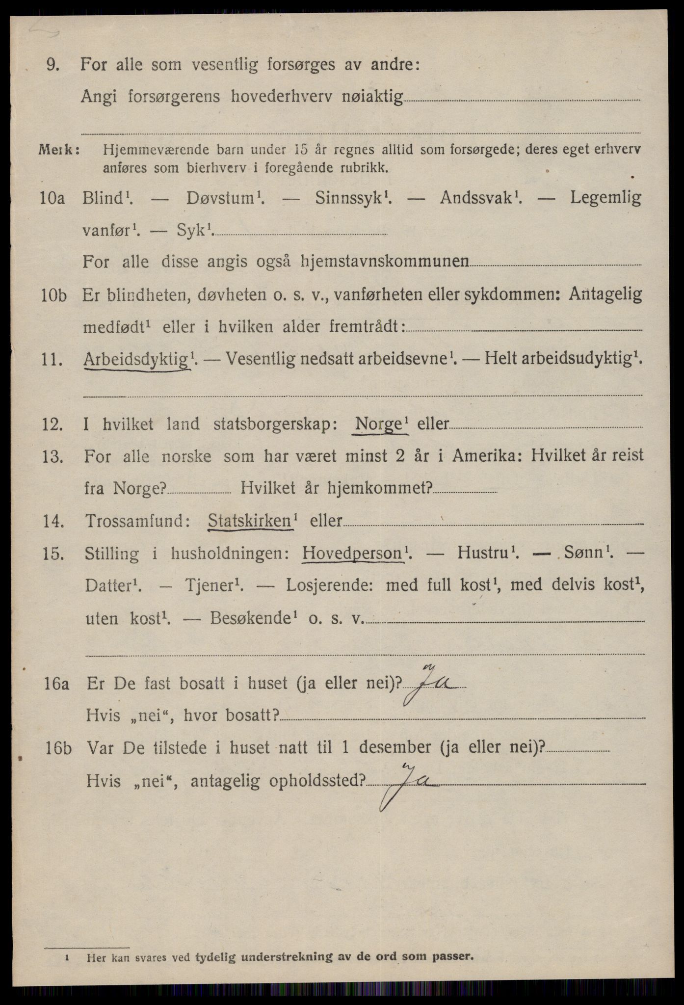 SAT, 1920 census for Hustad, 1920, p. 4166