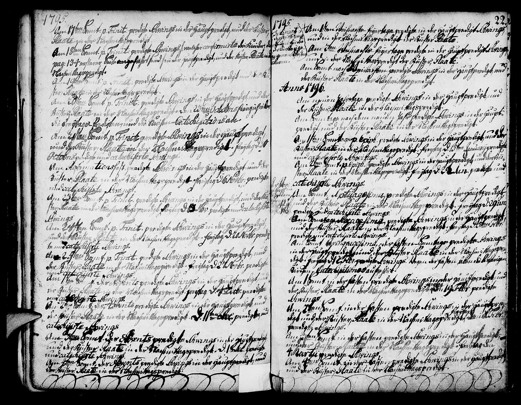 Mariakirken Sokneprestembete, SAB/A-76901/H/Haa/L0003: Parish register (official) no. A 3, 1786-1815, p. 22