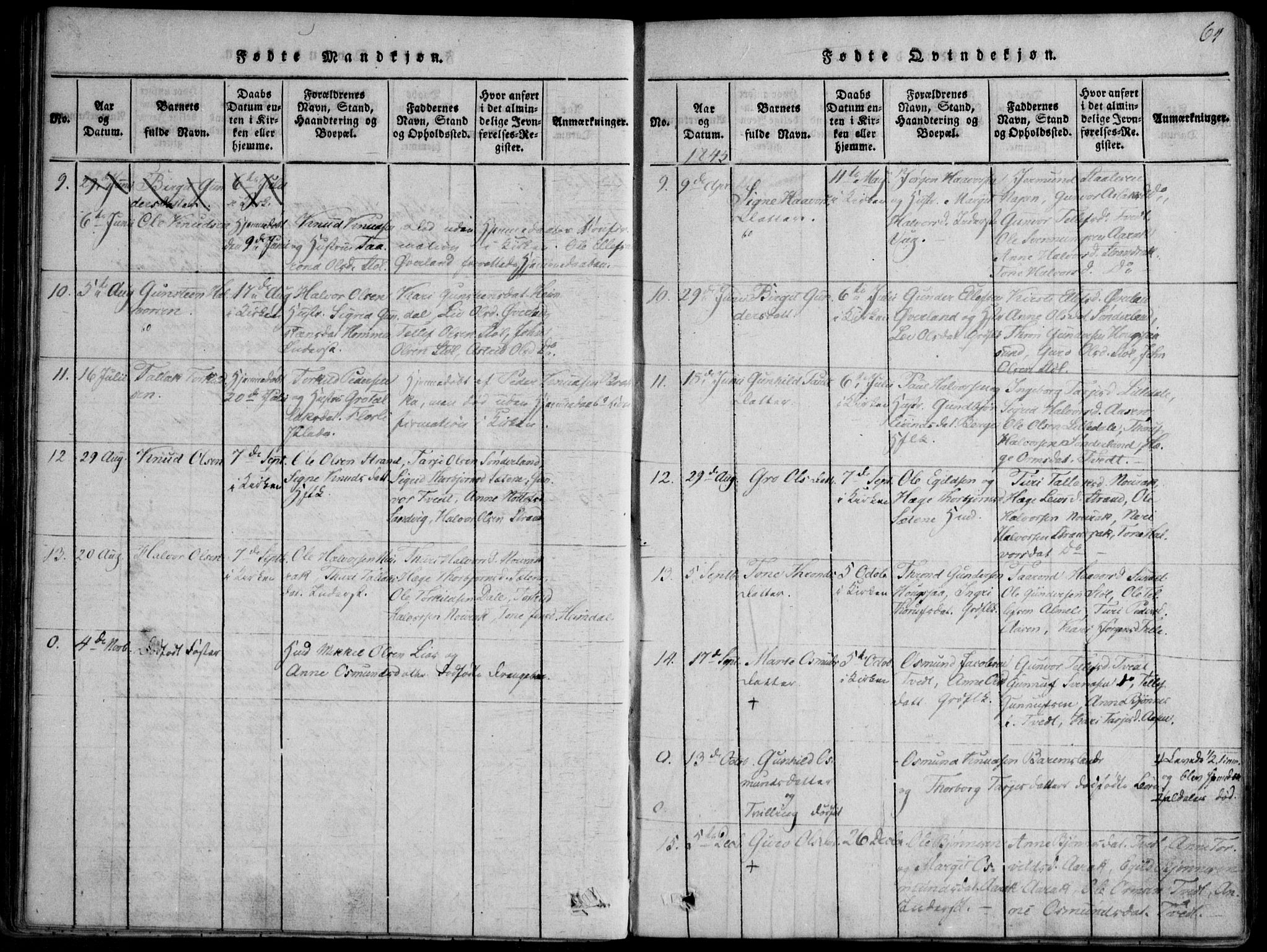 Nissedal kirkebøker, SAKO/A-288/F/Fb/L0001: Parish register (official) no. II 1, 1814-1845, p. 64