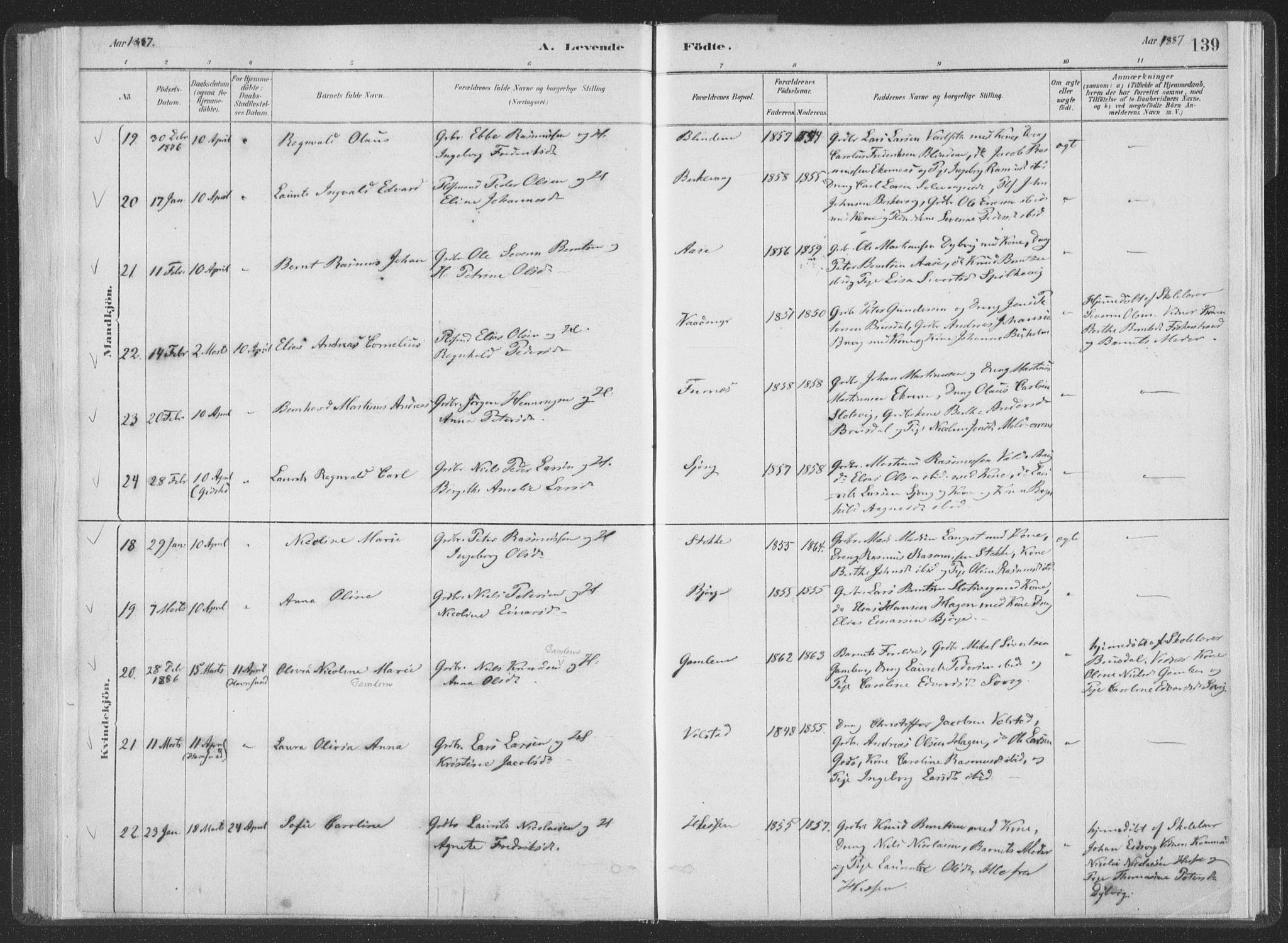 Ministerialprotokoller, klokkerbøker og fødselsregistre - Møre og Romsdal, AV/SAT-A-1454/528/L0401: Parish register (official) no. 528A12I, 1880-1920, p. 139