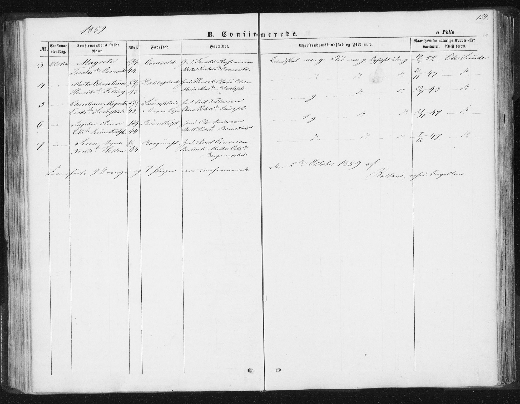 Ministerialprotokoller, klokkerbøker og fødselsregistre - Nord-Trøndelag, SAT/A-1458/746/L0446: Parish register (official) no. 746A05, 1846-1859, p. 154