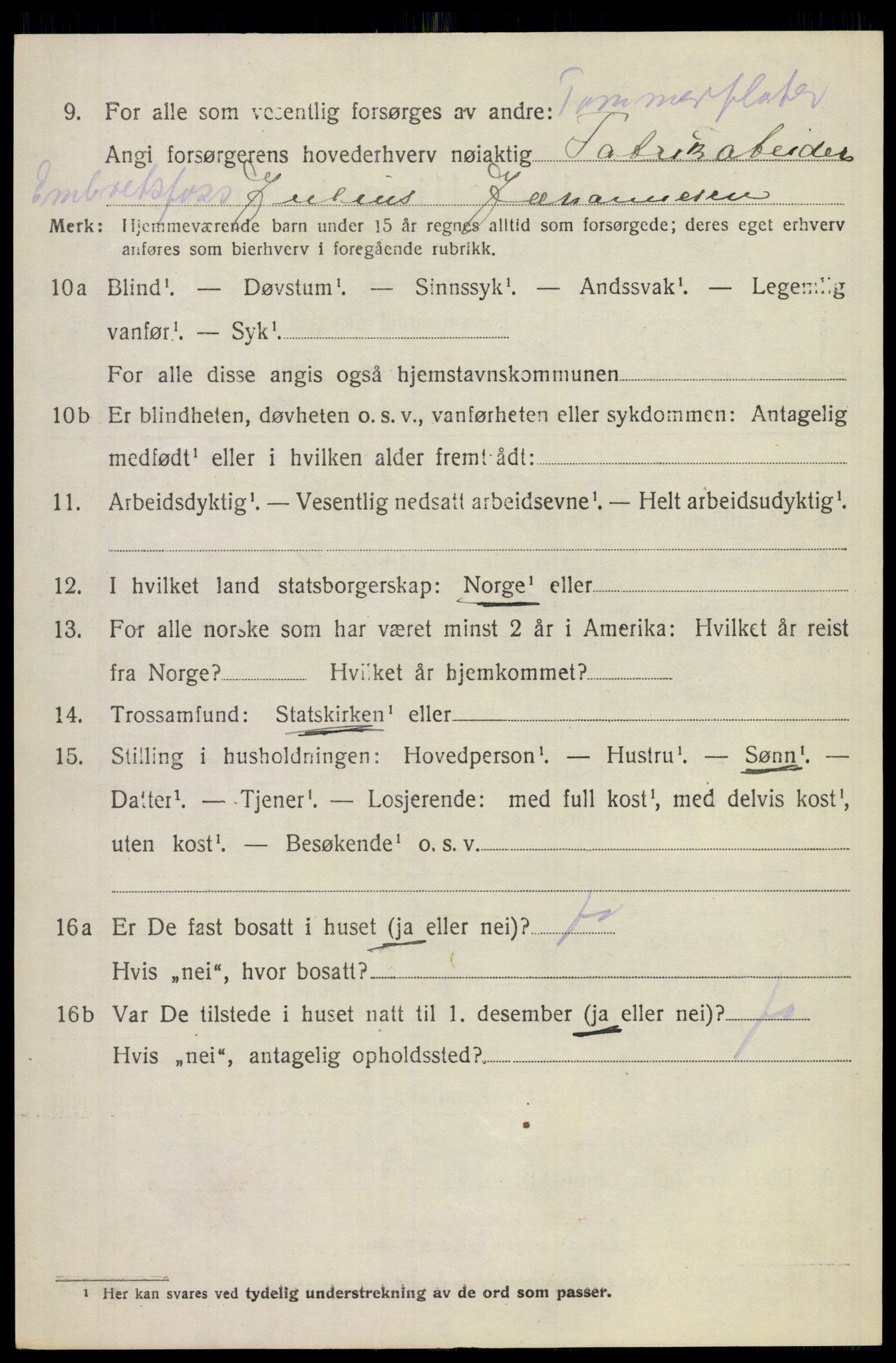 SAKO, 1920 census for Øvre Eiker, 1920, p. 19853