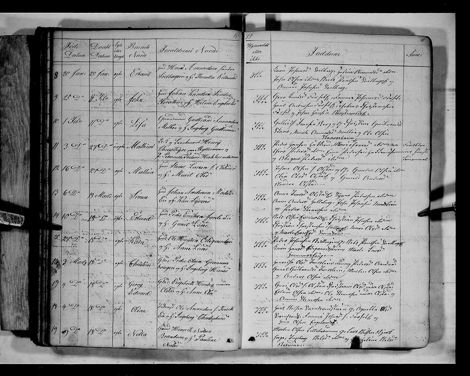 Gausdal prestekontor, SAH/PREST-090/H/Ha/Hab/L0005: Parish register (copy) no. 5, 1846-1867, p. 41