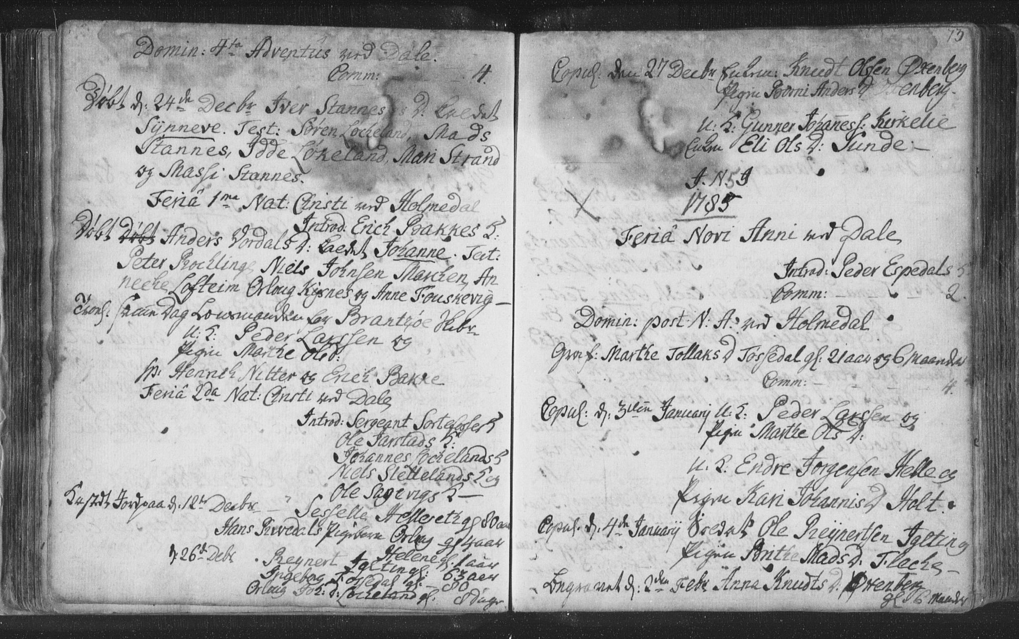 Fjaler sokneprestembete, SAB/A-79801/H/Haa/Haaa/L0002: Parish register (official) no. A 2, 1779-1798, p. 73