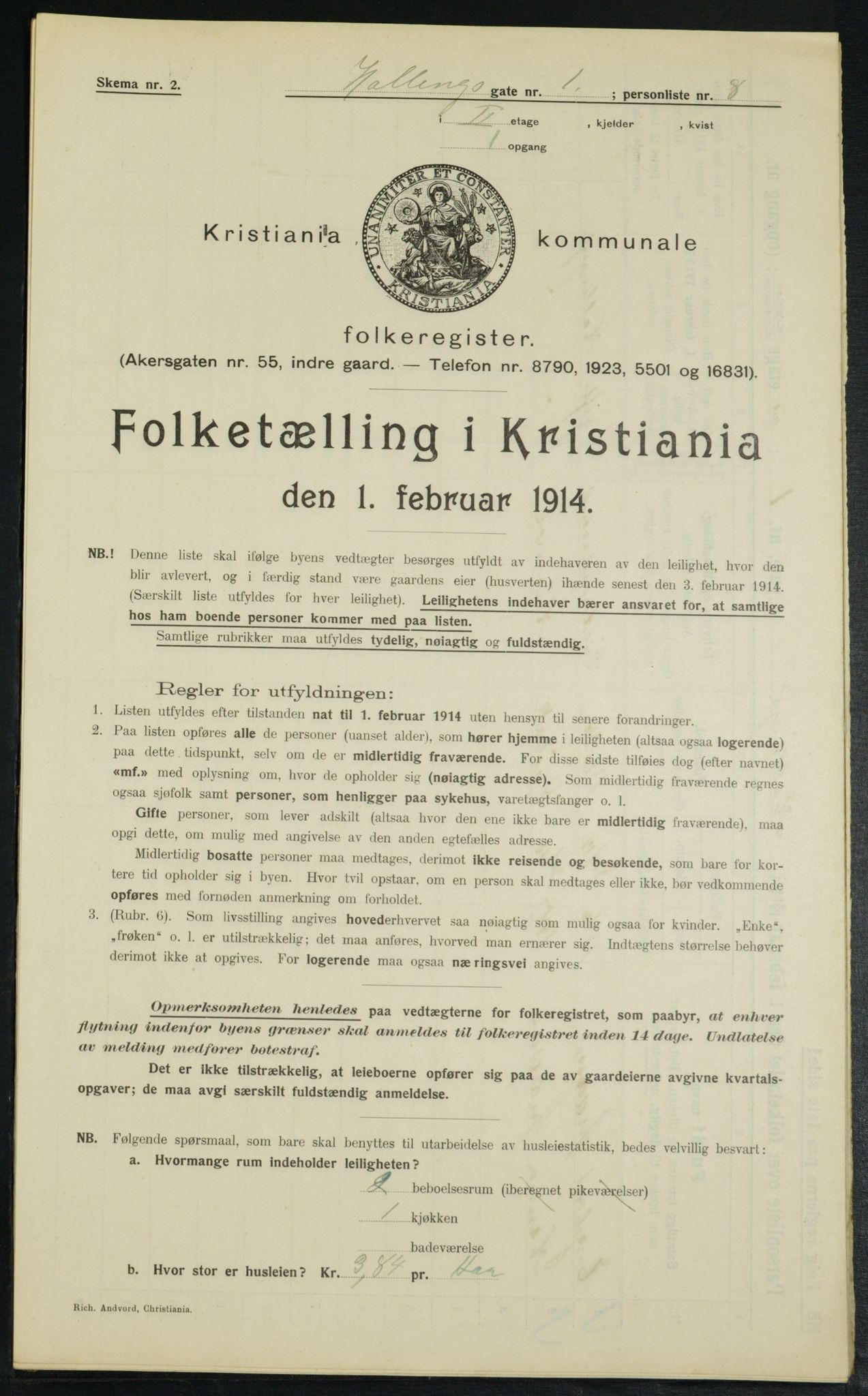 OBA, Municipal Census 1914 for Kristiania, 1914, p. 34121