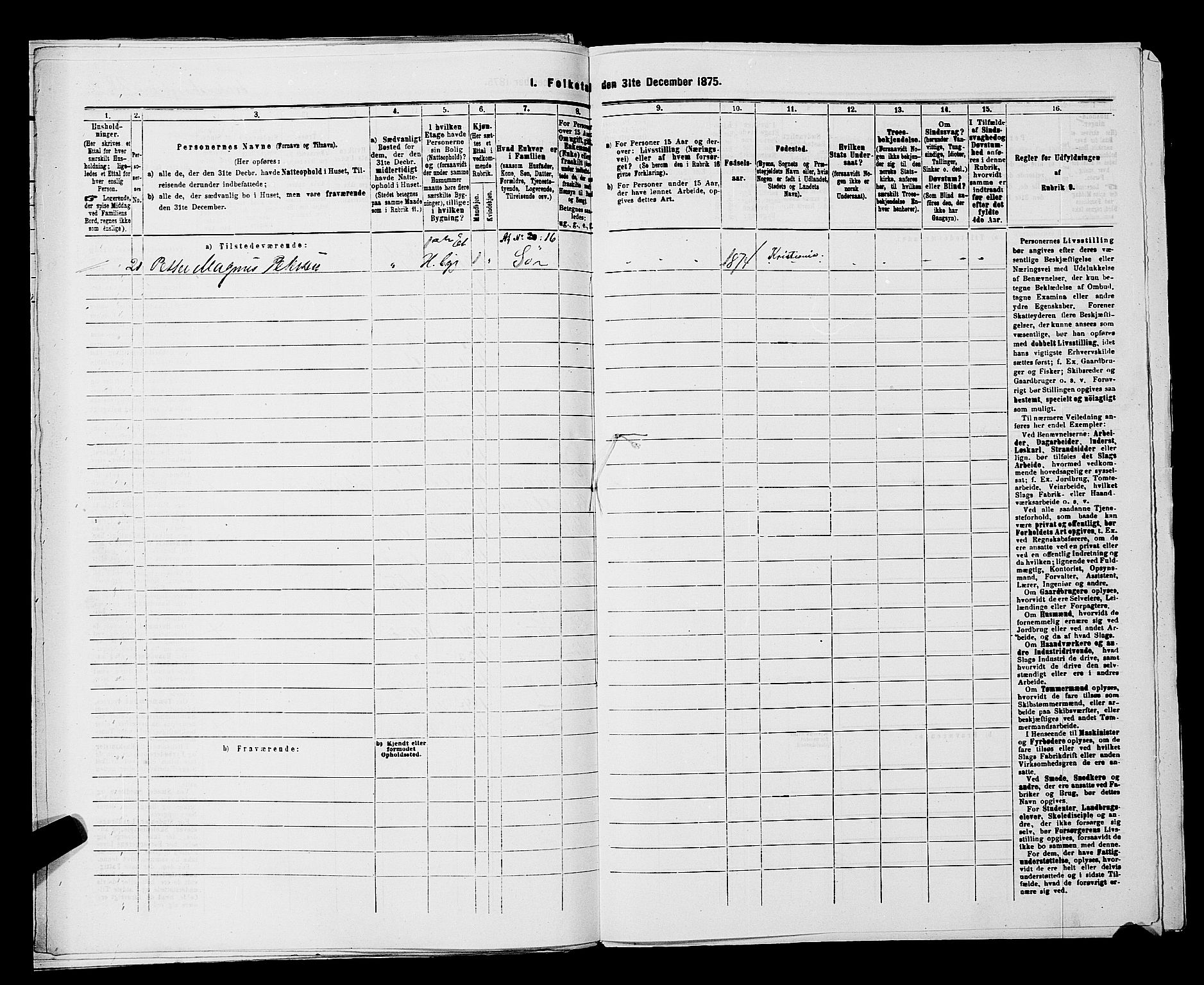 RA, 1875 census for 0301 Kristiania, 1875, p. 2961