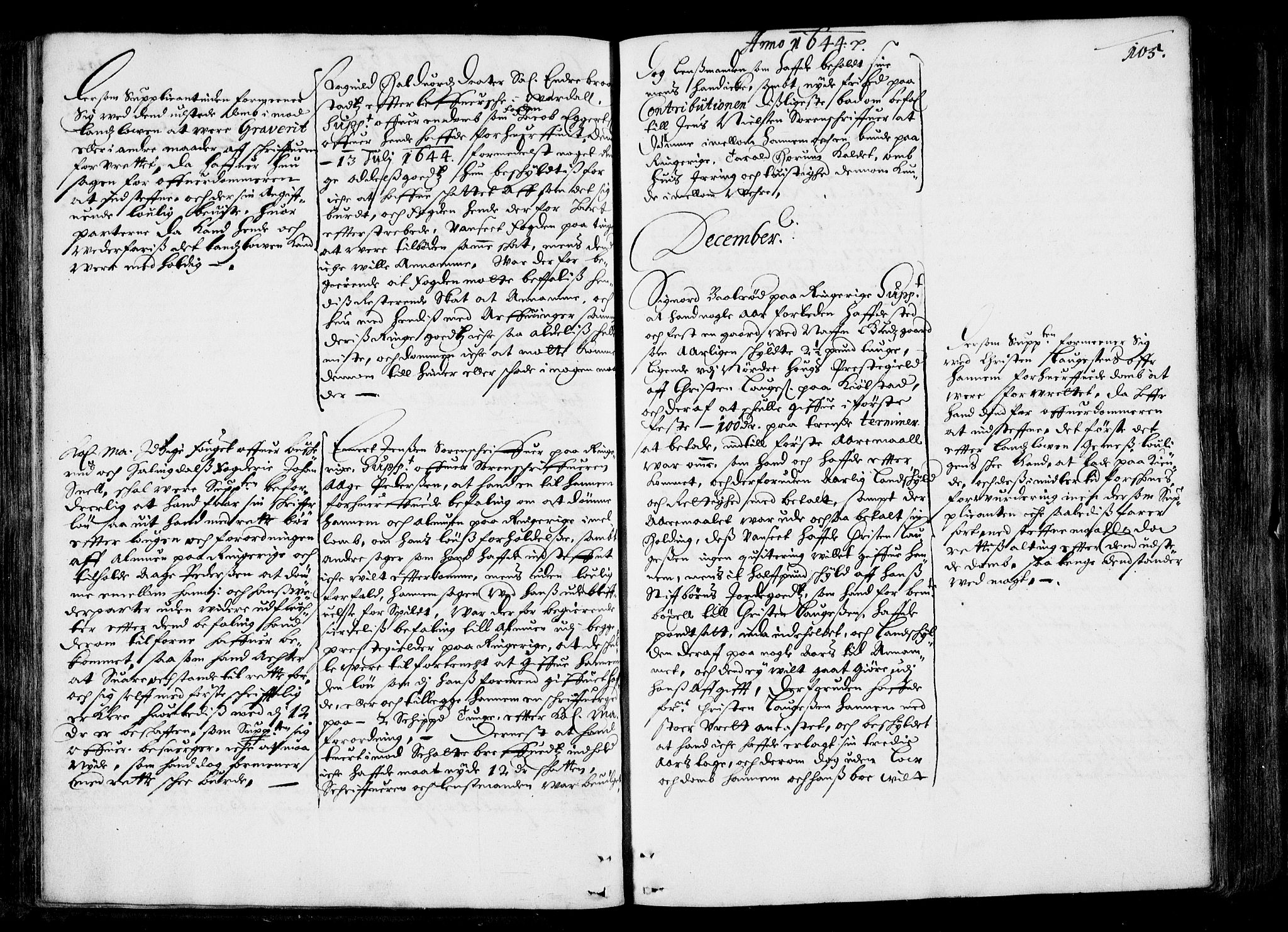Stattholderembetet 1572-1771, RA/EA-2870/Ac/L0001: Supplikasjons- og resolusjonsprotokoll, 1642-1650, p. 104b-105a