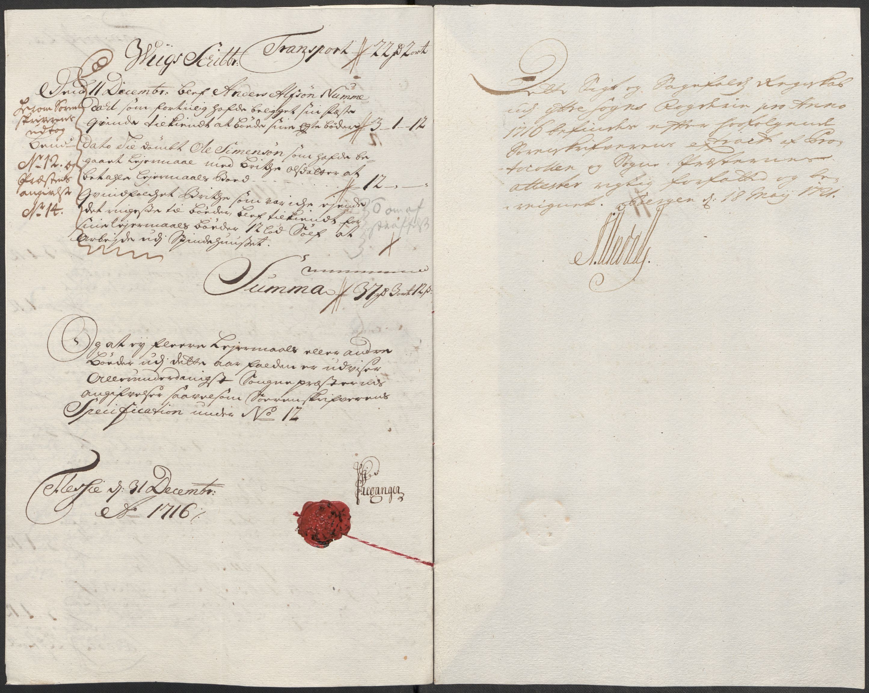 Rentekammeret inntil 1814, Reviderte regnskaper, Fogderegnskap, AV/RA-EA-4092/R52/L3320: Fogderegnskap Sogn, 1715-1716, p. 423