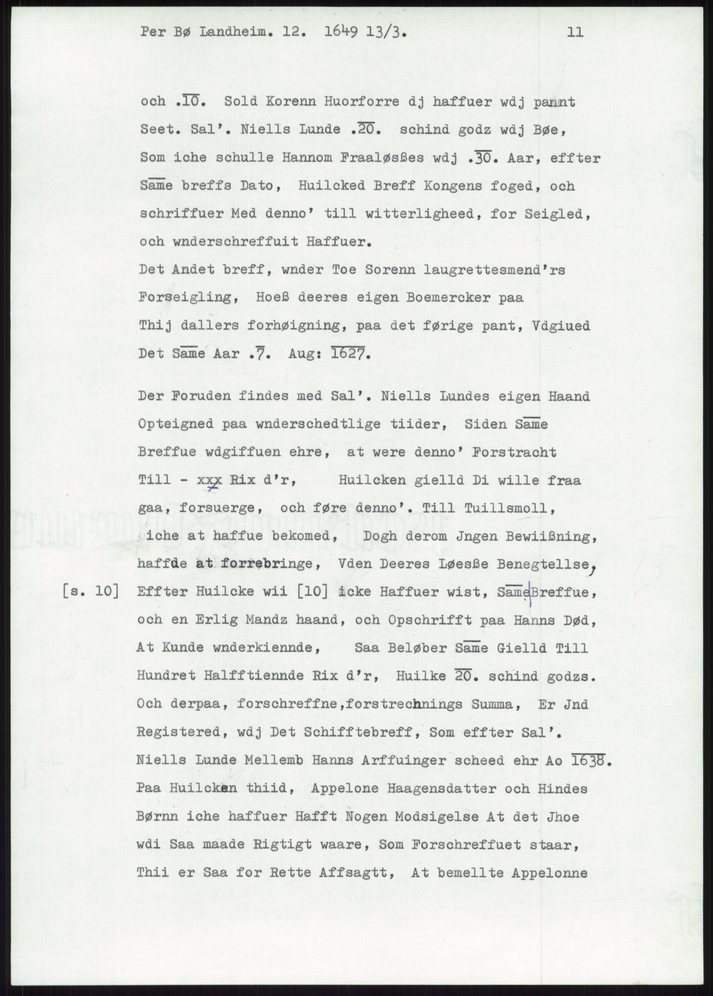 Samlinger til kildeutgivelse, Diplomavskriftsamlingen, RA/EA-4053/H/Ha, p. 3055